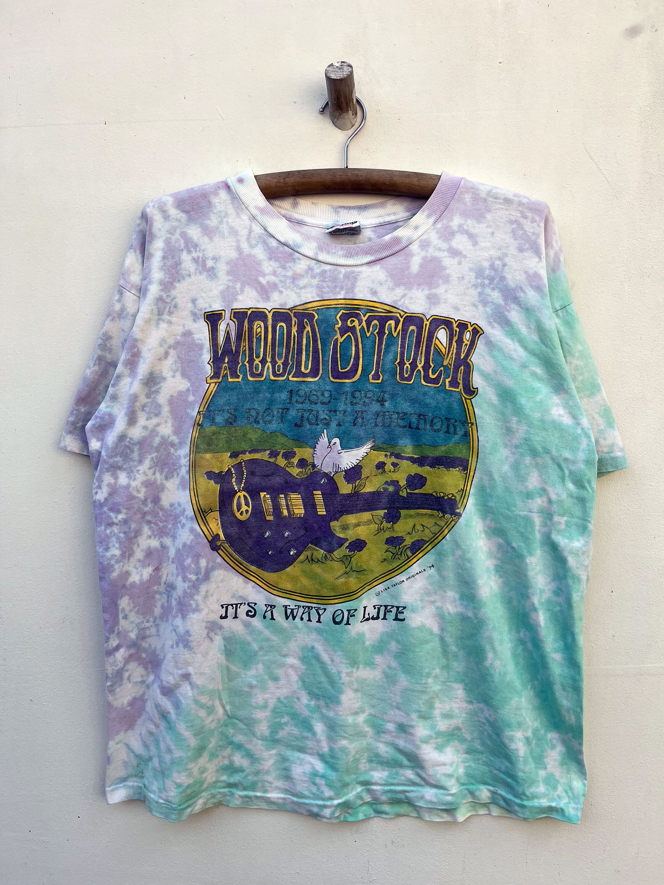 Band Tees Vintage Music Festival Woodstock 1994 Tie Dyed Size US XL / EU 56 / 4 - 1 Thumbnail