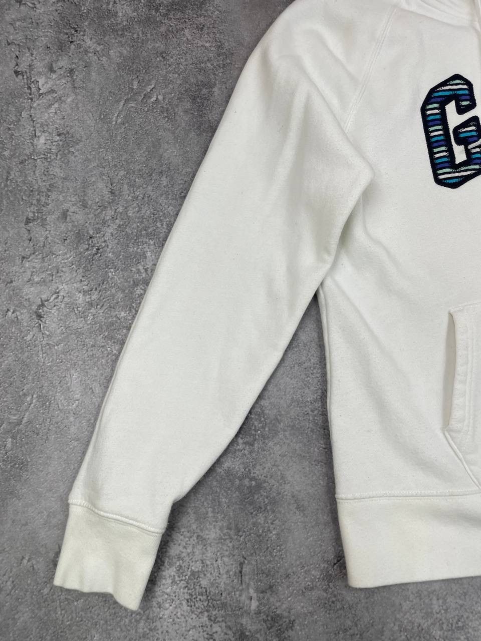 Gap Gap Men Cotton Hoodie Zip Up White Classic Casual Size L Size US L / EU 52-54 / 3 - 3 Thumbnail