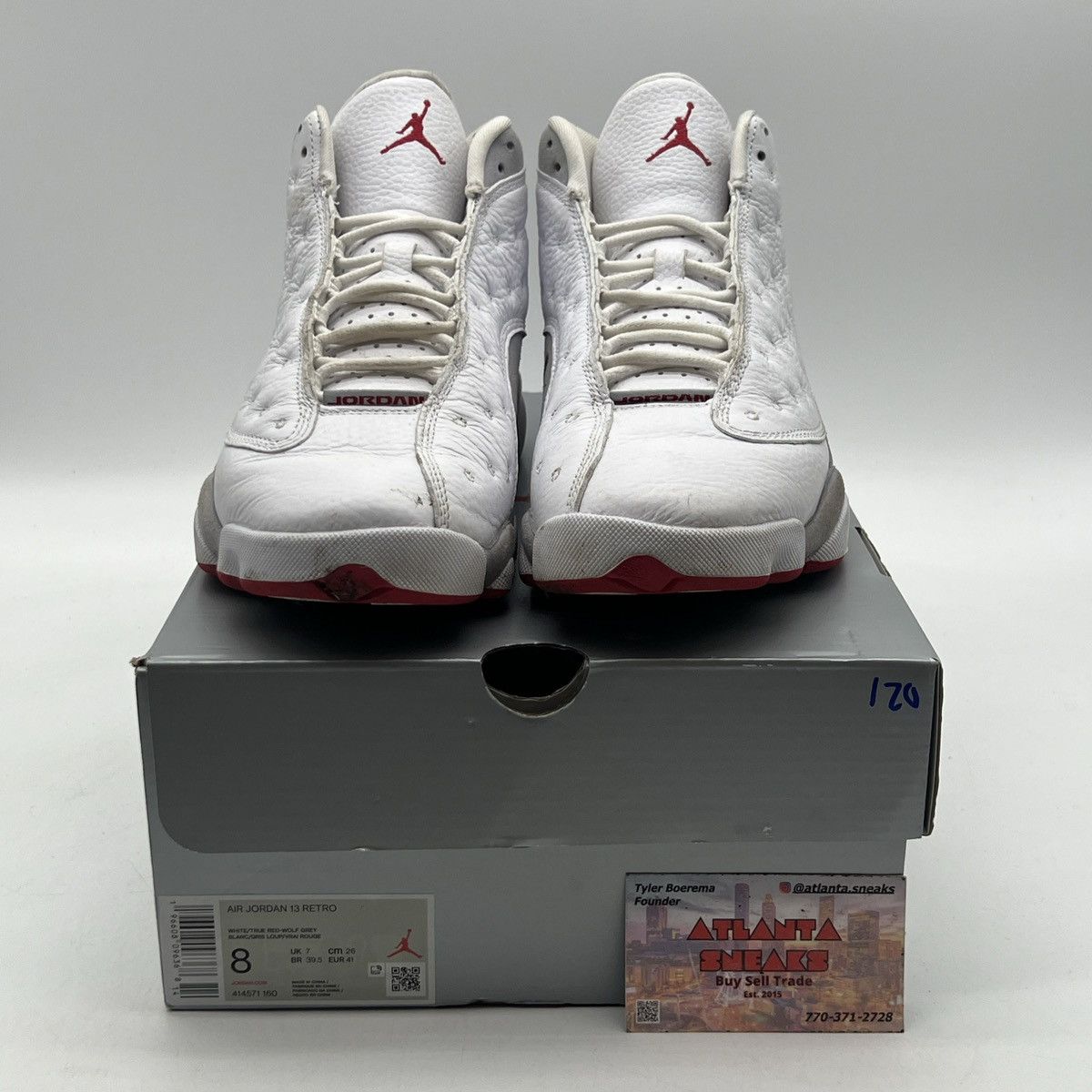 Jordan Brand Air Jordan 13 white wolf grey Size US 8 / EU 41 - 2 Thumbnail