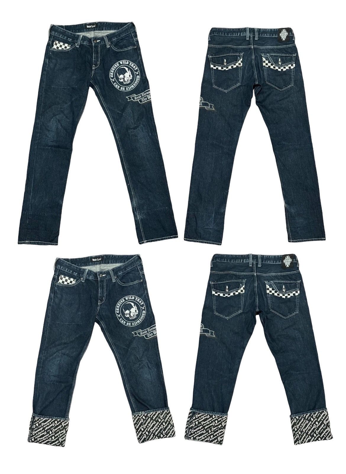 If Six Was Nine × Japanese Brand × Le Grande Bleu (L.G.B.) Japanese Wild Life Skull Jeans Size US 34 / EU 50 - 1 Thumbnail