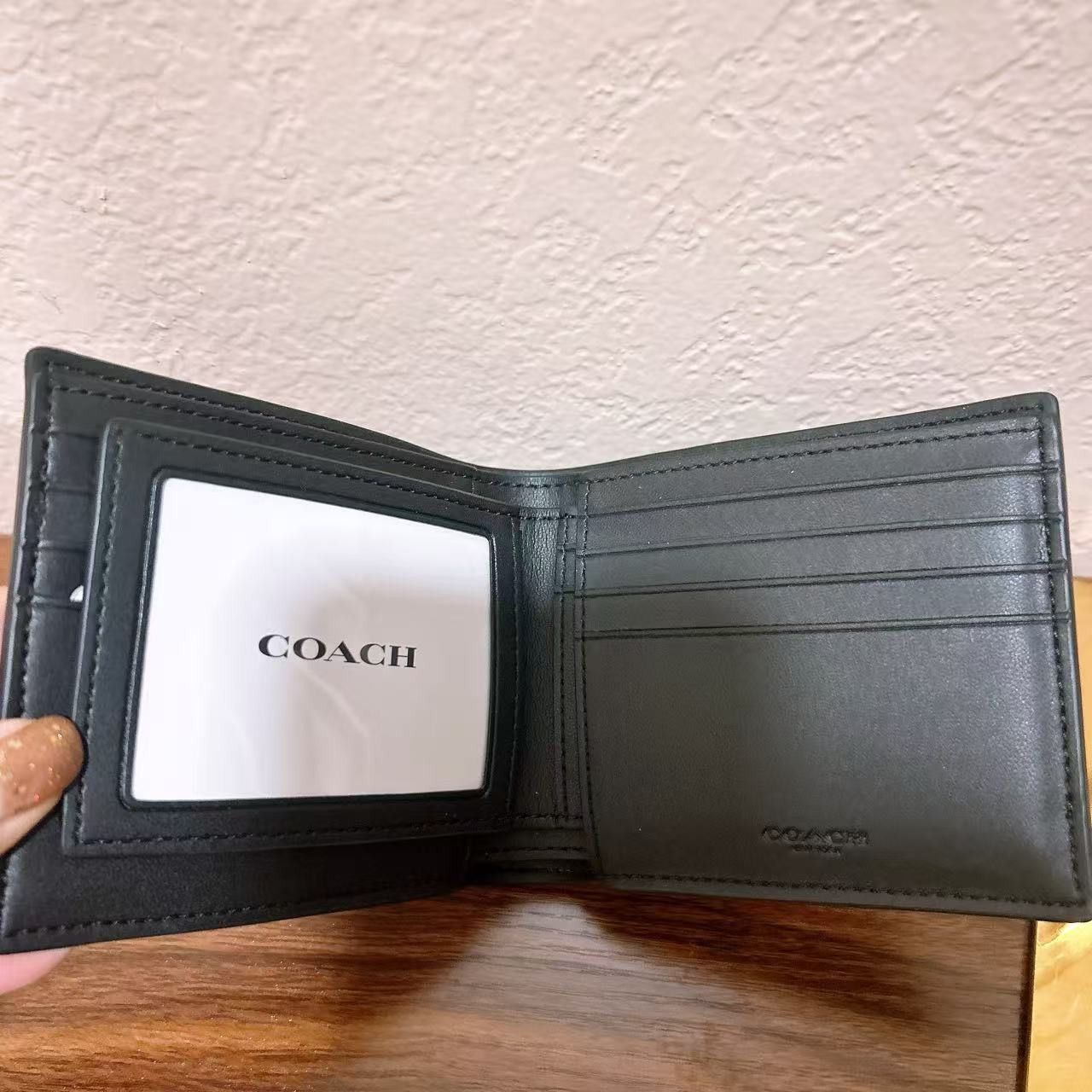 Coach 3 In 1 Wallet In Signature Canvas Charcoal/Black Size ONE SIZE - 3 Thumbnail