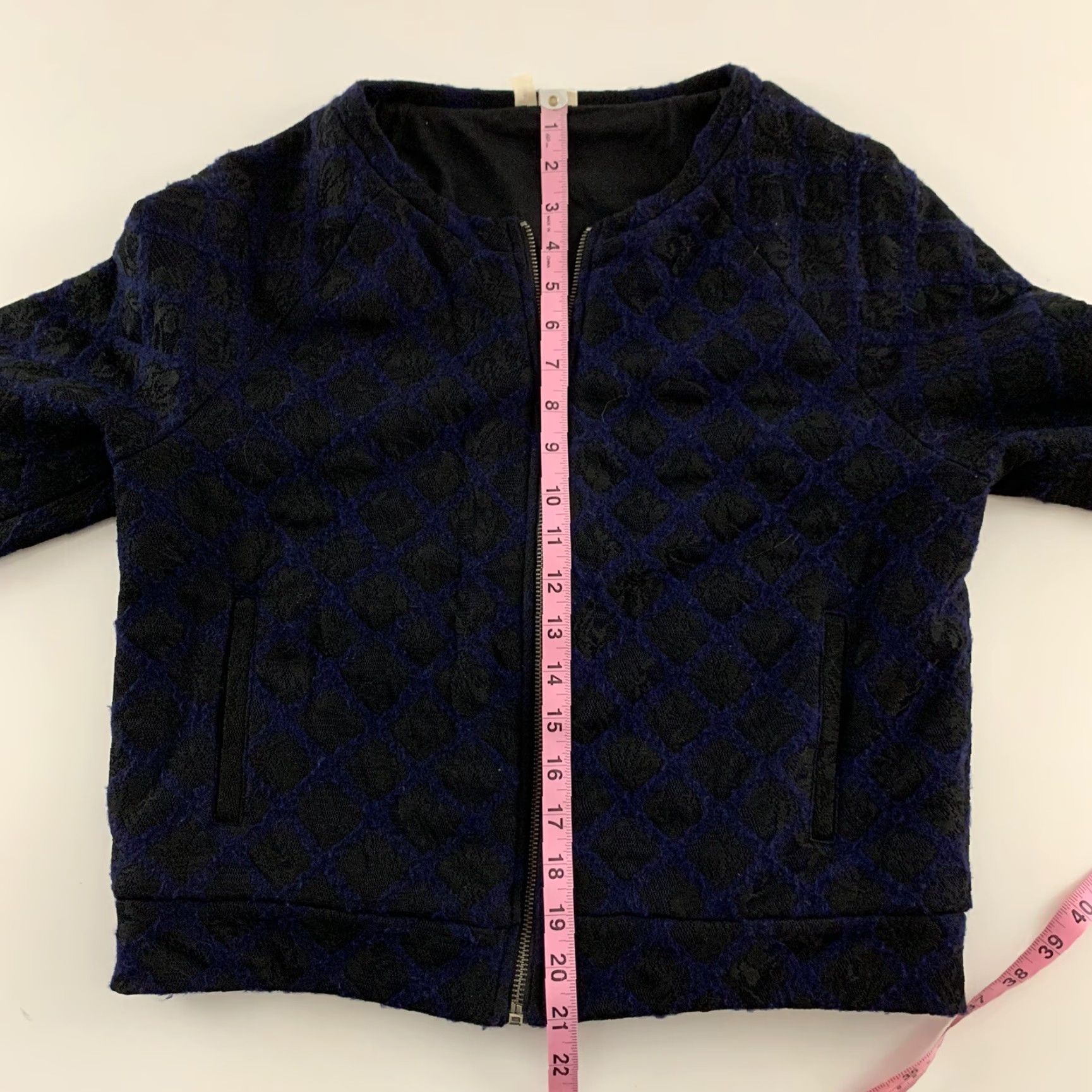 Anthropologie MOTH Anthropologie Full Zip Casual Jacket Women's Small Black Blue - Bomber Jacket, Polyester, Full Zip, Casual Wear, Anthropologie, Womens, Size S Size S / US 4 / IT 40 - 5 Thumbnail