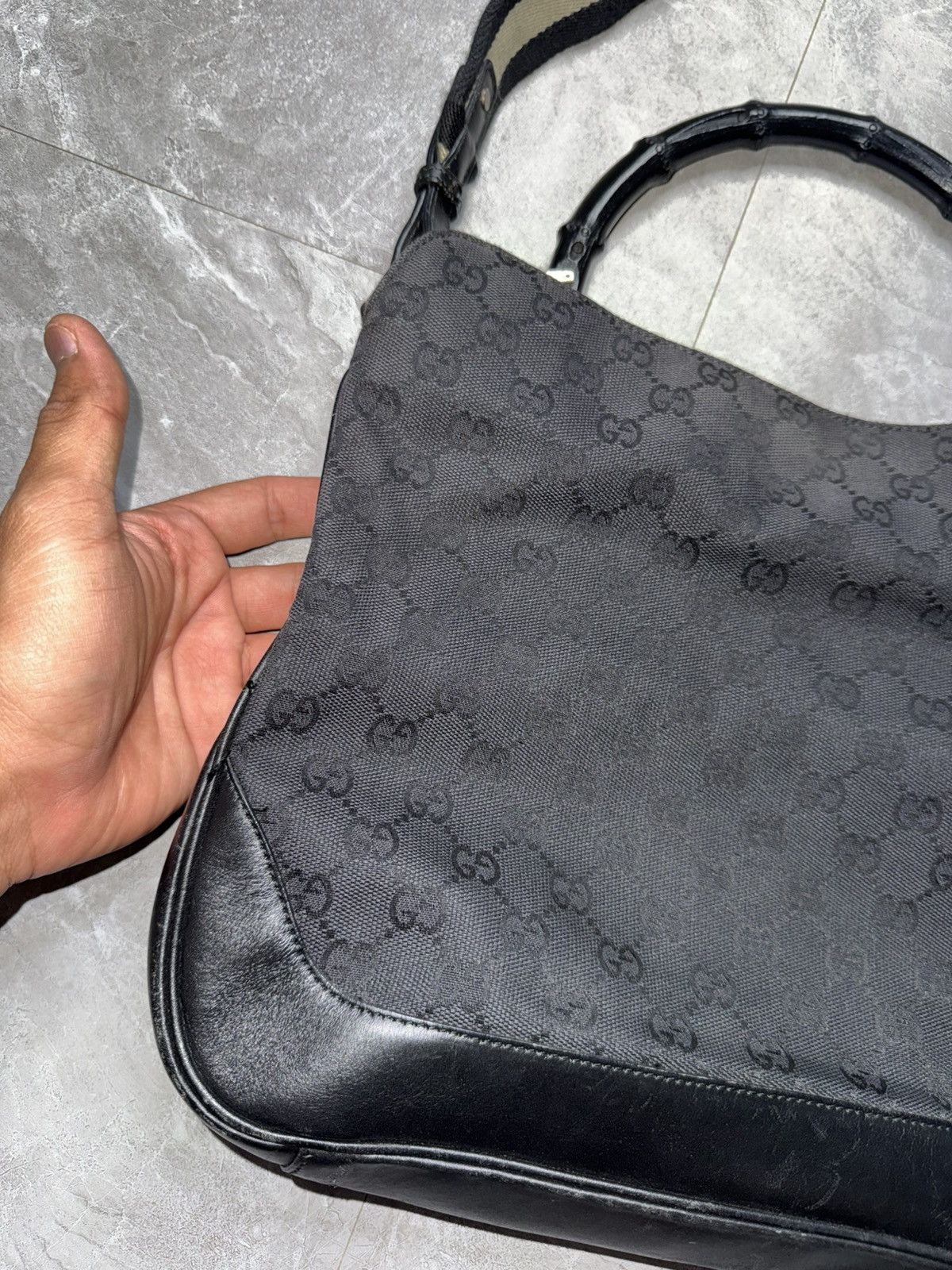 Gucci Gucci By Tomford 2 Way Bamboo Handle Monogram Bag Size ONE SIZE - 8 Thumbnail