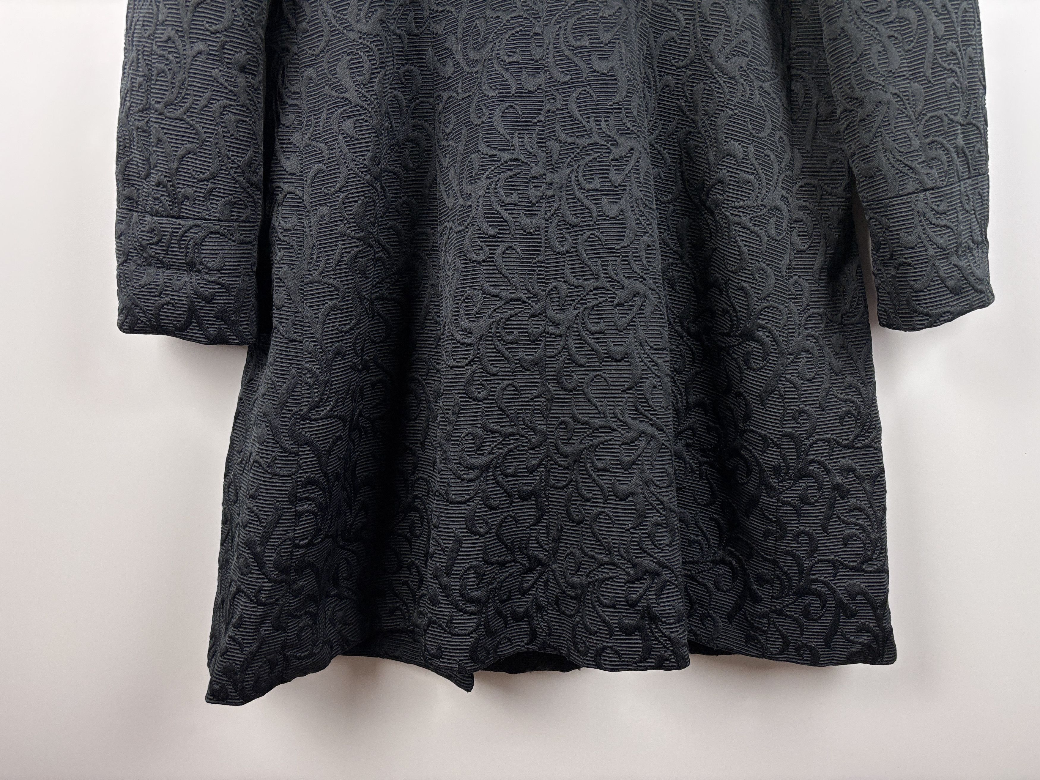 Desigual Womens Desigual Textured Floral Coat Black Size 44 Size M / US 6-8 / IT 42-44 - 9 Thumbnail