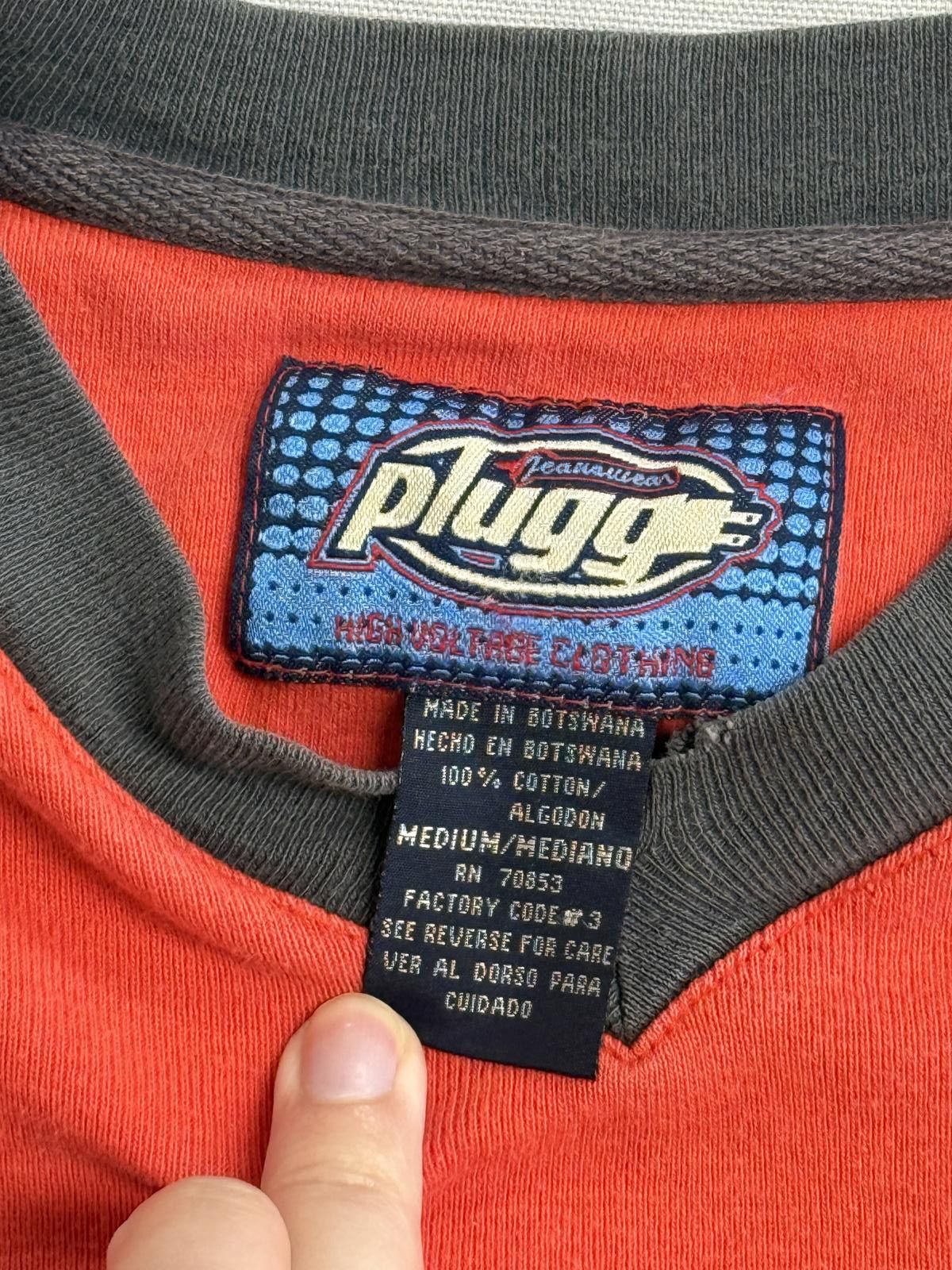 Other Plugg Jeanswear Soccer Tee - V-Neck Y2K Red Soccer Shirt -M Size US M / EU 48-50 / 2 - 2 Thumbnail