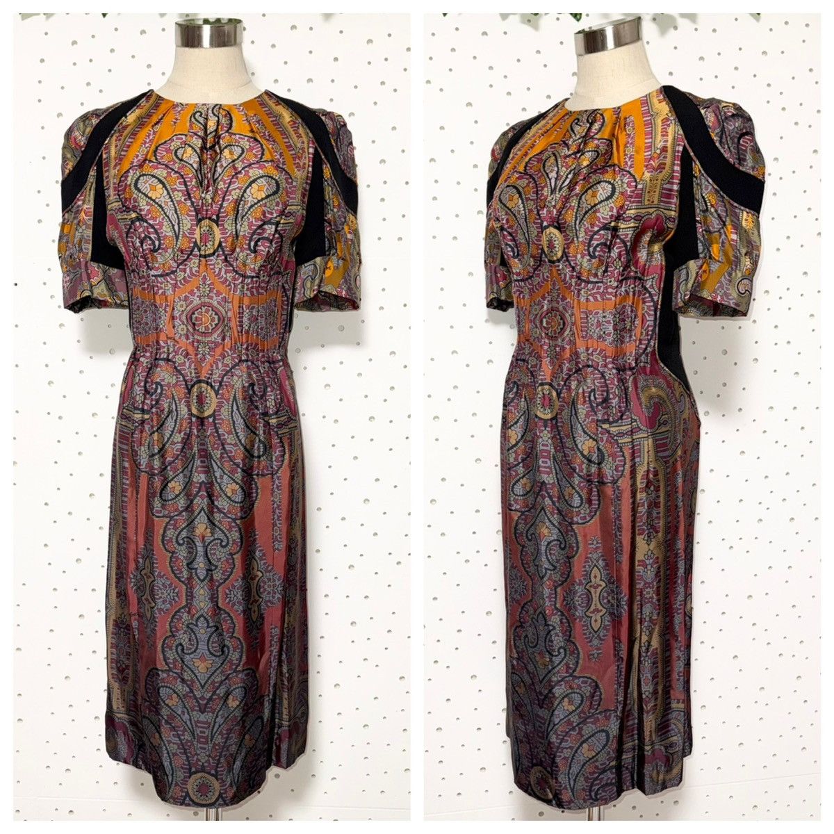 Louis Vuitton Authentic Louis Vuitton Paisley Print Short Sleeve Dress 34 Size XS / US 0-2 / IT 36-38 - 5 Thumbnail