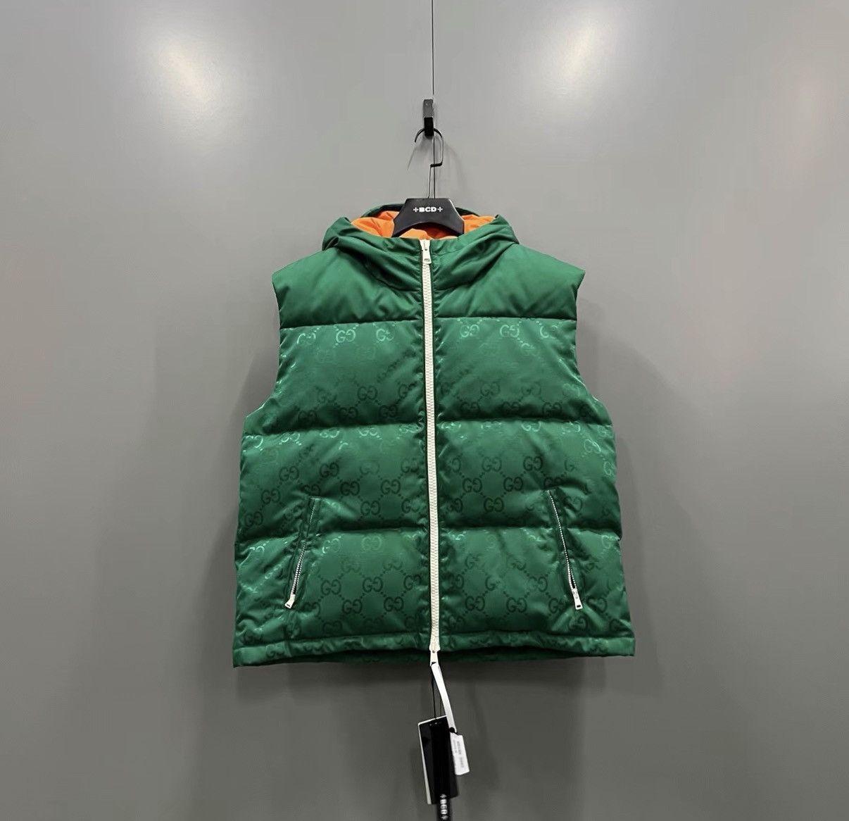 Gucci Gucci Green All-over GG Print Down Vest J41 Size US L / EU 52-54 / 3 - 1 Thumbnail