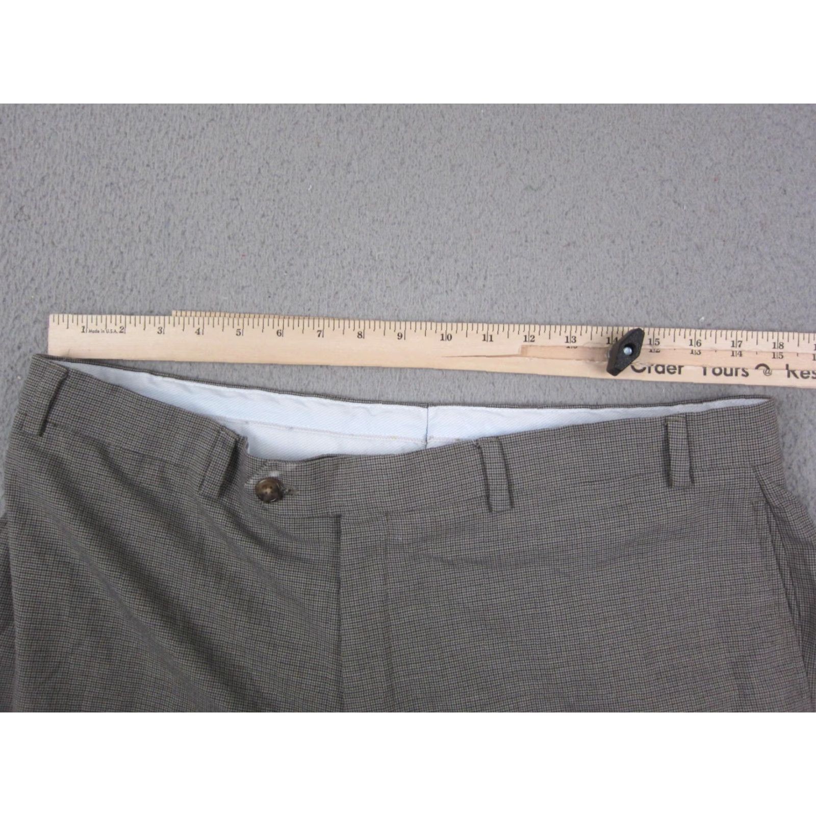 Ralph Lauren VINTAGE Ralph Lauren Pants Mens Regular Gray Wool Blend 38x30 Chino Slat Pocket Zipper Button Front Flat Front 80s 90s City Preppy Cotton? Size US 38 / EU 54 - 7 Thumbnail