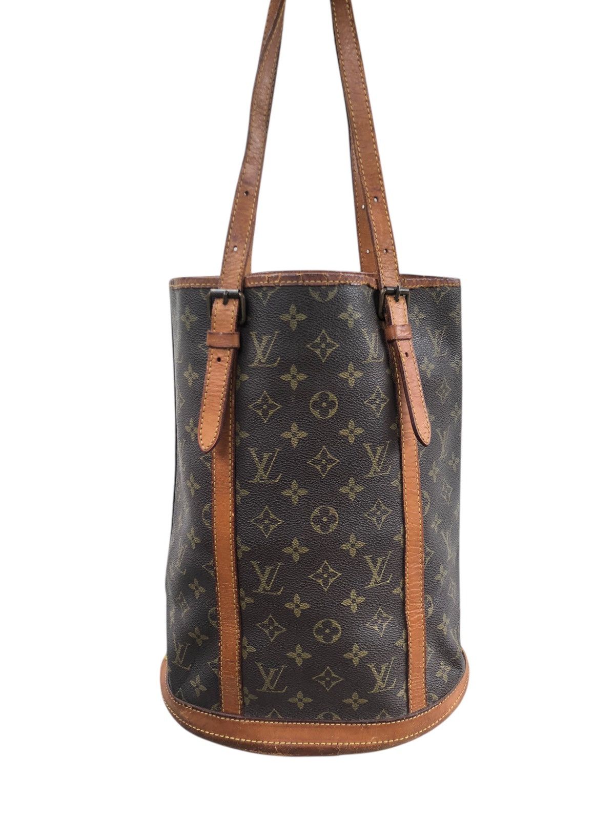 Louis Vuitton 🔥Vintage LOUIS VUITTON LV Monogram Bucket Cloth GM Tote Bag Size ONE SIZE - 4 Thumbnail