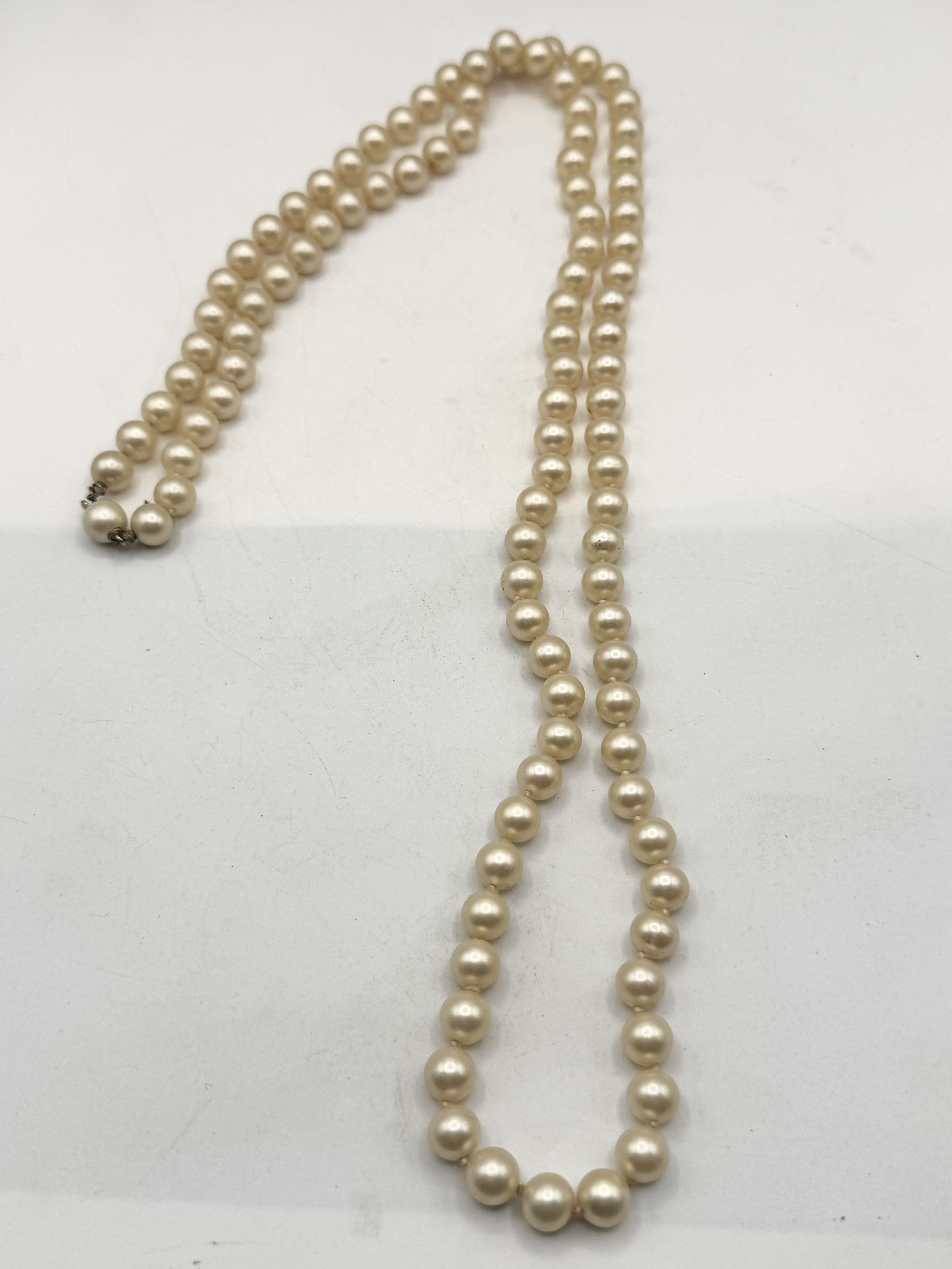 Vintage Vintage long faux pearl beaded necklace Size ONE SIZE - 3 Thumbnail