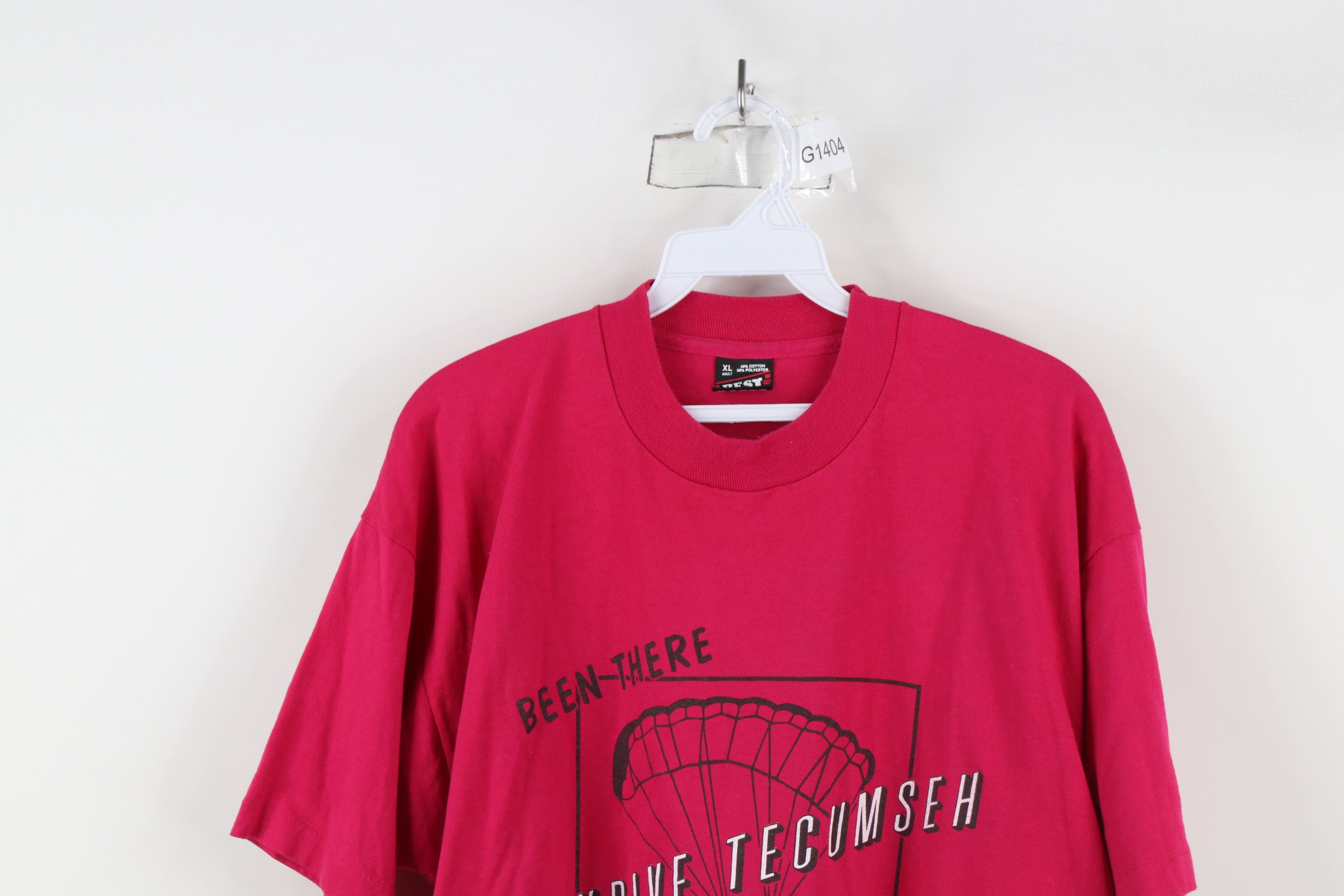 Vintage Vintage 90s Streetwear Skydiving Short Sleeve T-Shirt USA Size US XL / EU 56 / 4 - 2 Thumbnail