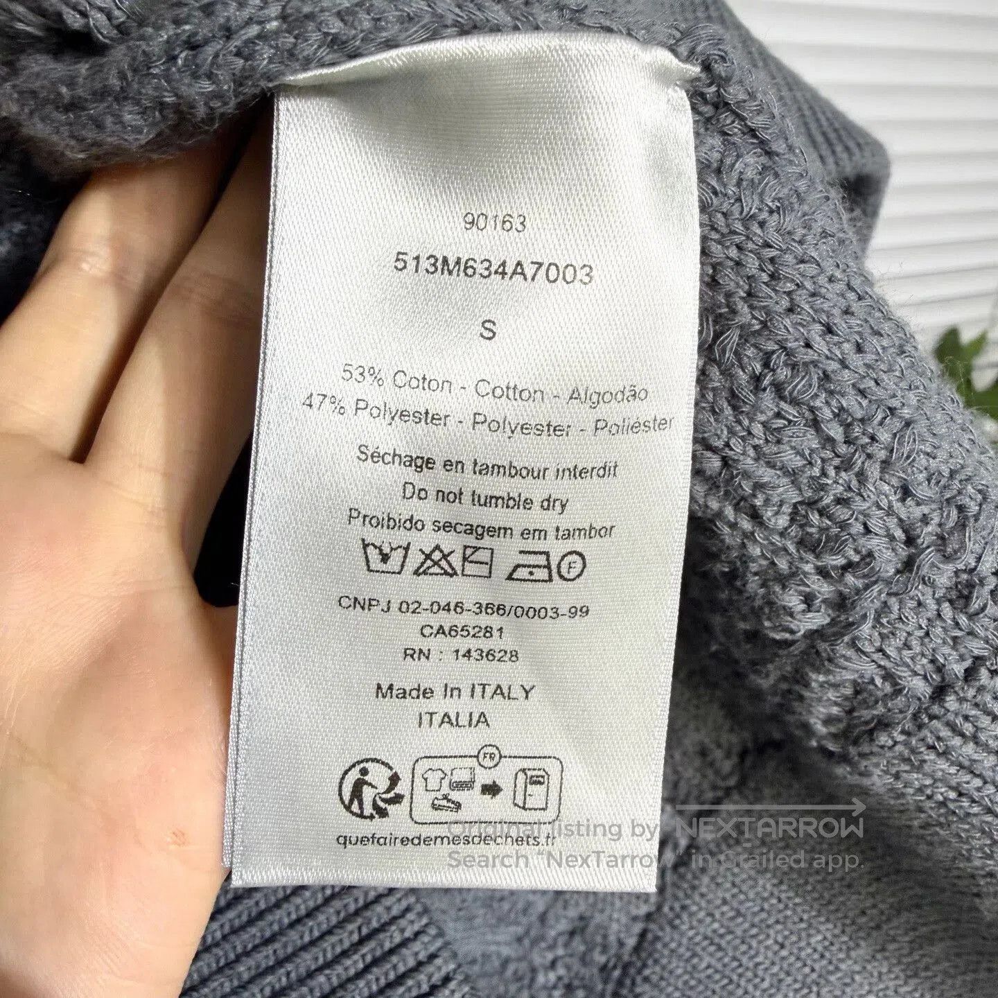 Dior dior knitted sweater with logo oblique print. Size US S / EU 44-46 / 1 - 5 Thumbnail
