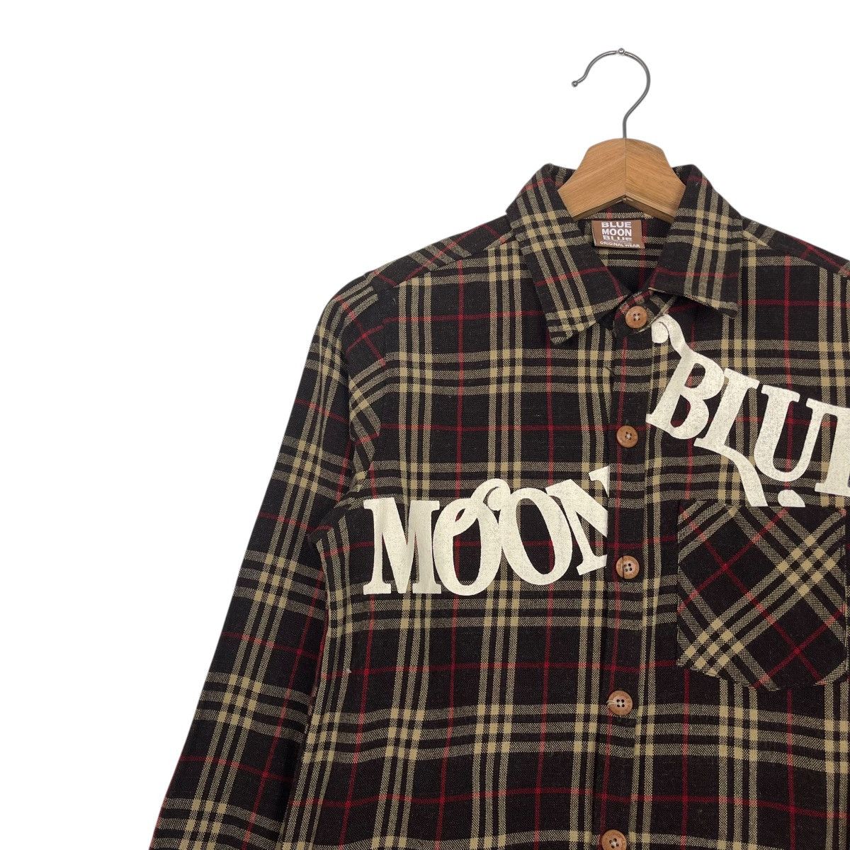 Japanese Brand Vintage Y2K Blue Moon Blue Check Button Shirts Jacket Size US M / EU 48-50 / 2 - 7 Thumbnail