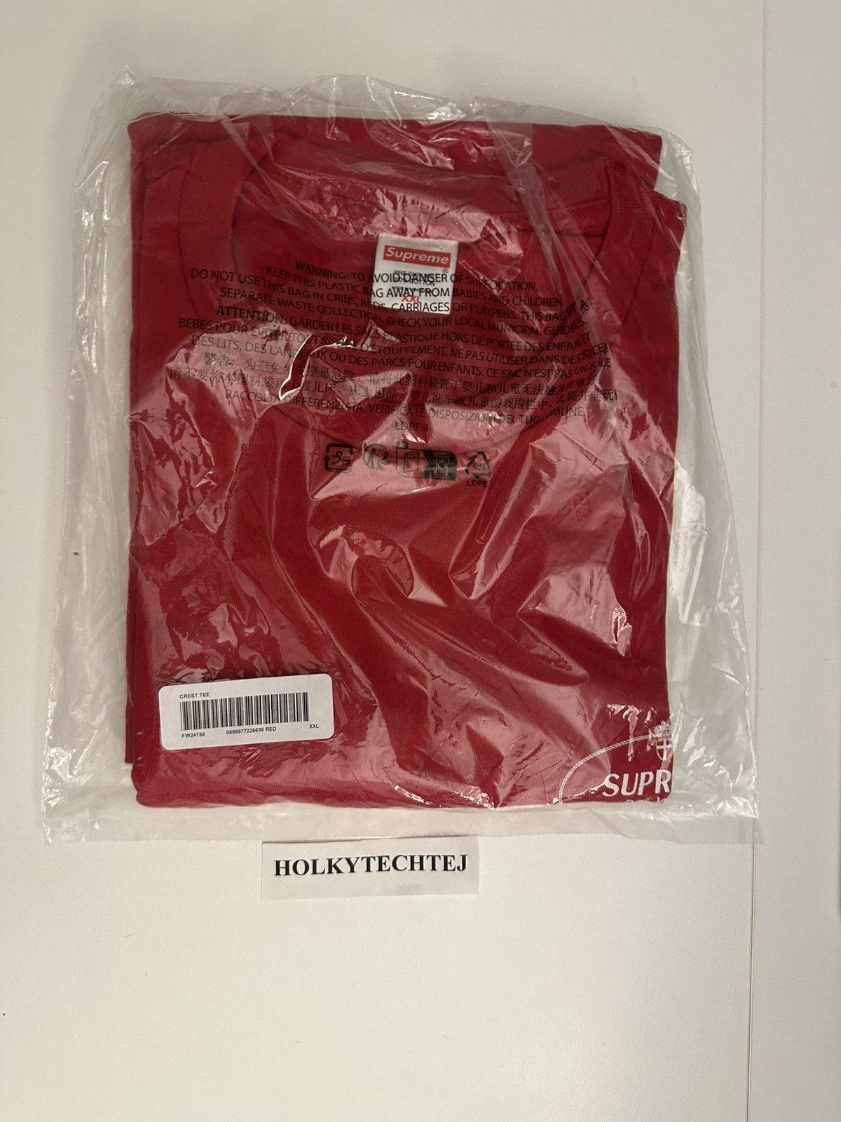 Supreme Supreme Crest Tee Size US XXL / EU 58 / 5 - 3 Thumbnail