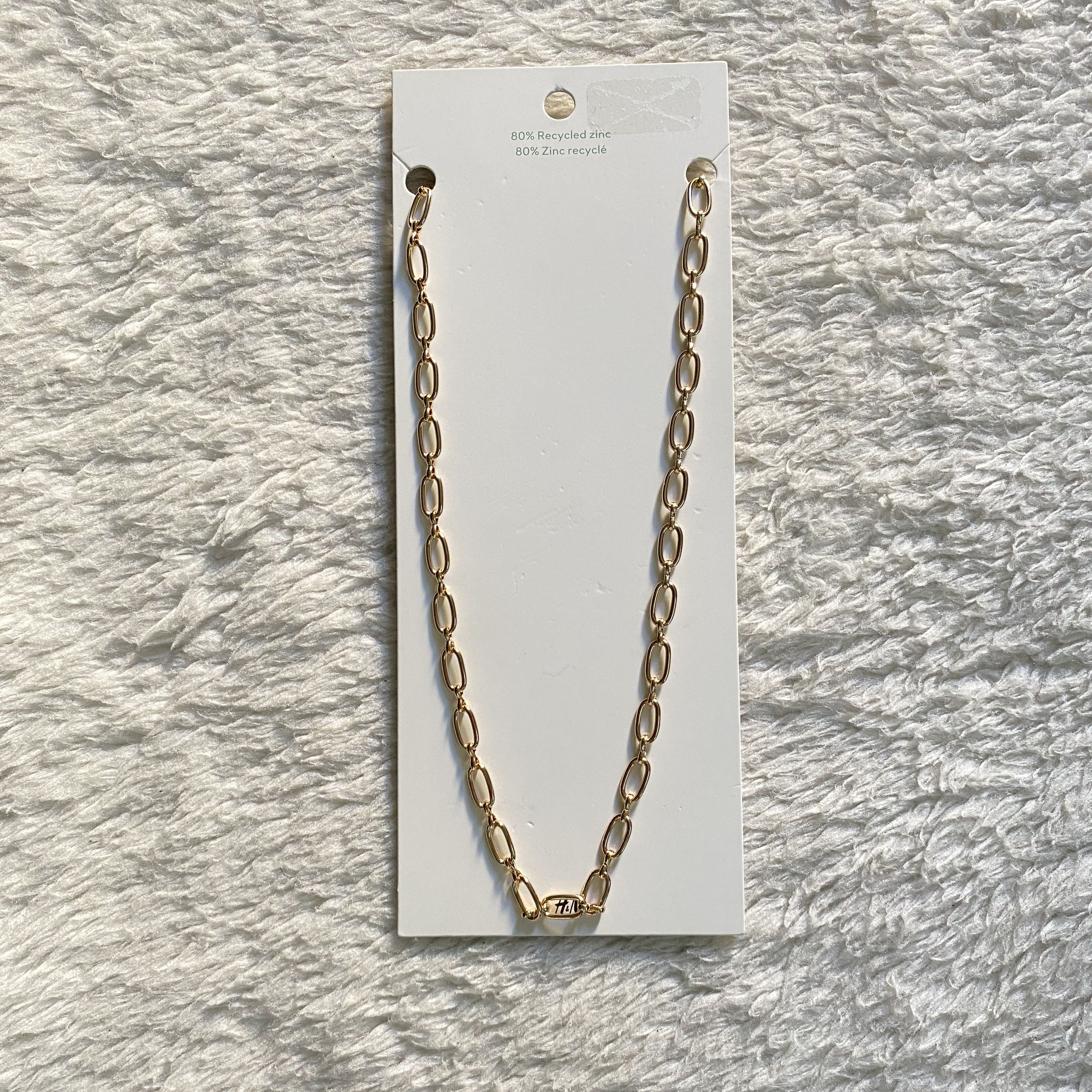 H&M H&M Gold Paperclip Chain Necklace Size ONE SIZE - 1 Thumbnail