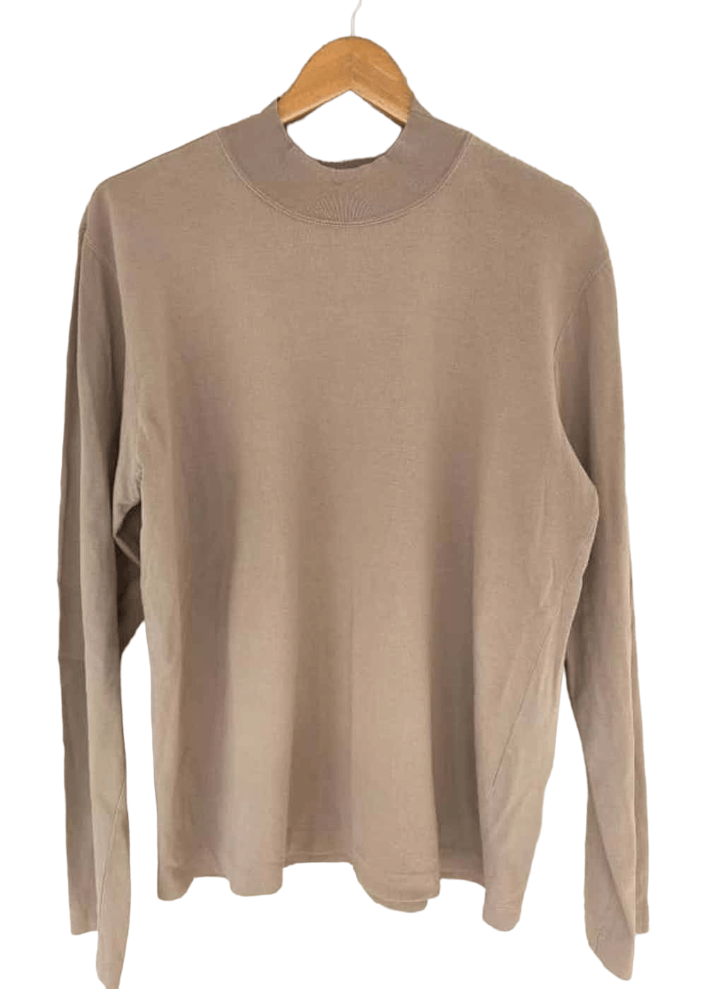 image of Agnes B Long Sleeve T in Beige, Men's (Size Medium)