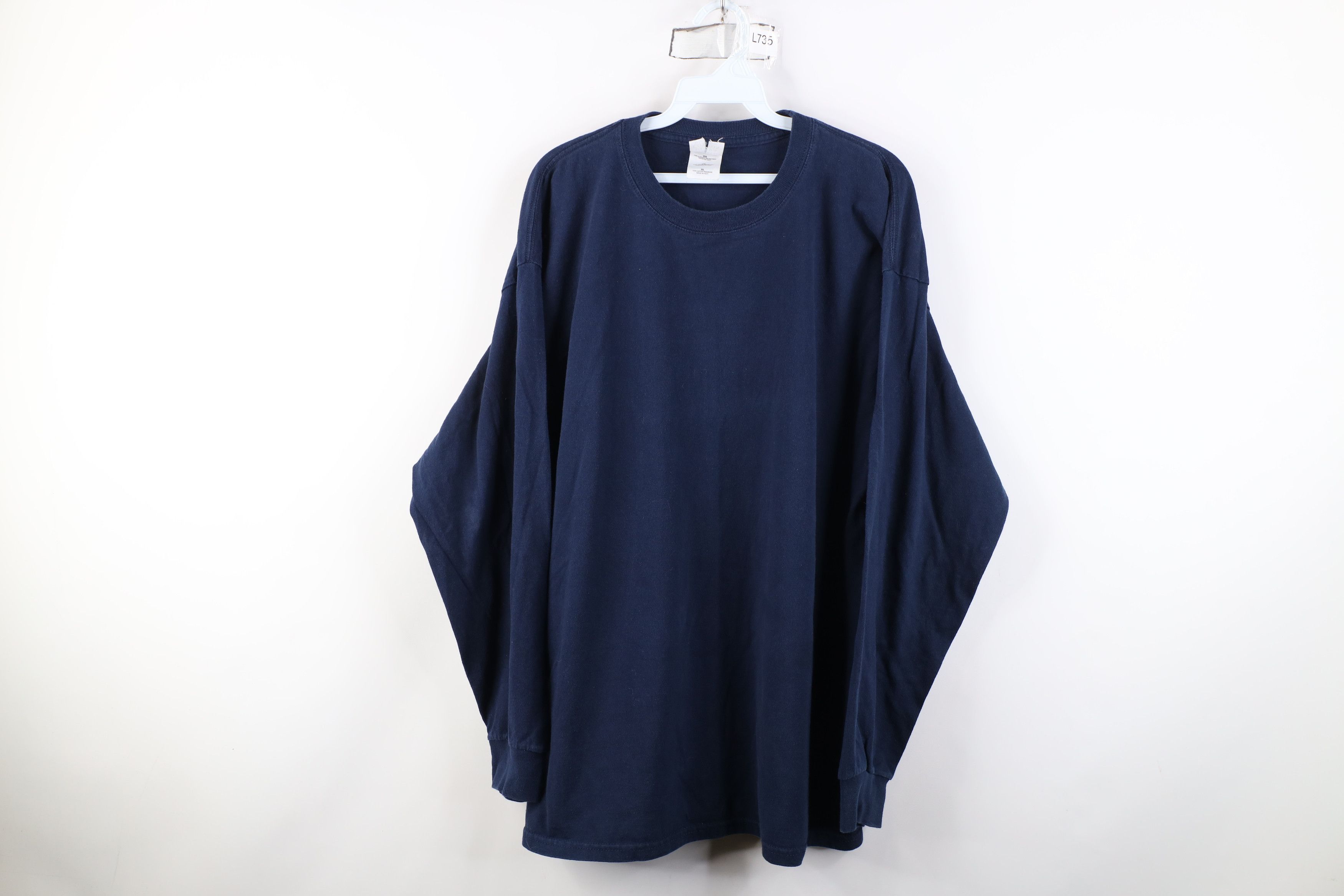 Vintage Vintage 90s Y2K Streetwear Heavy Cotton Long Sleeve T-Shirt Size US XL / EU 56 / 4 - 1 Thumbnail