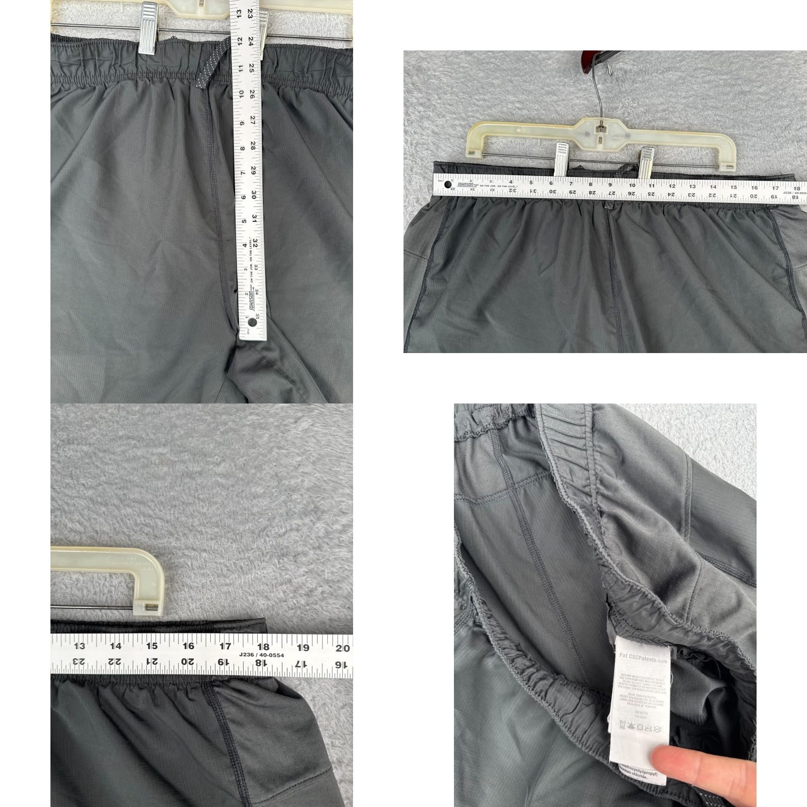 Vintage Columbia Shorts Mens XL Gray 100% Polyester Cargo Pockets Quick Dry Lightweight Inseam 8in Athletic Outdoor Beach Size US 36 / EU 52 - 8 Thumbnail