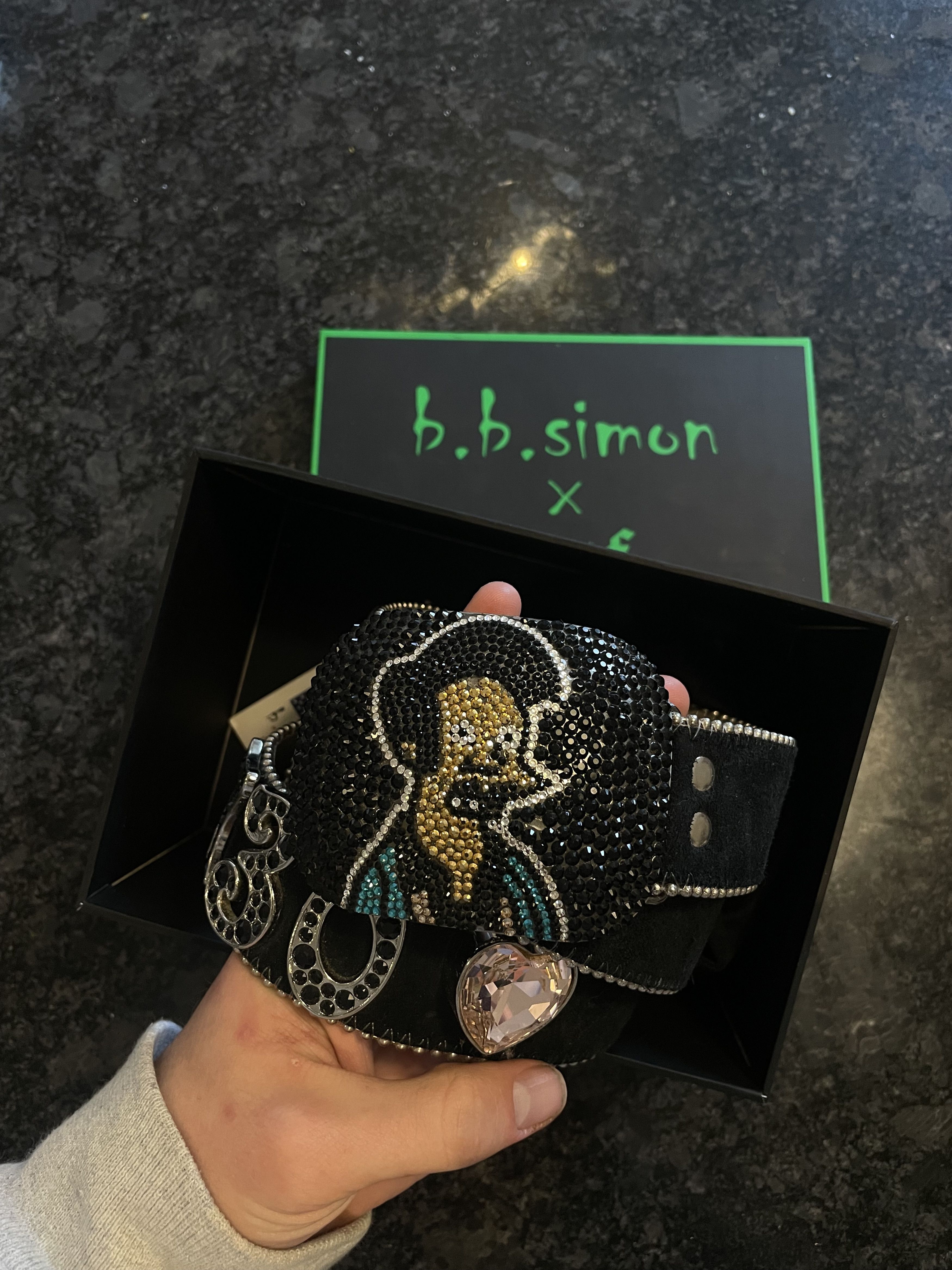 B.B. Simon FGNF (NITIN) x B.B. Simon “APU” Belt Black Size 34 - 1 Thumbnail