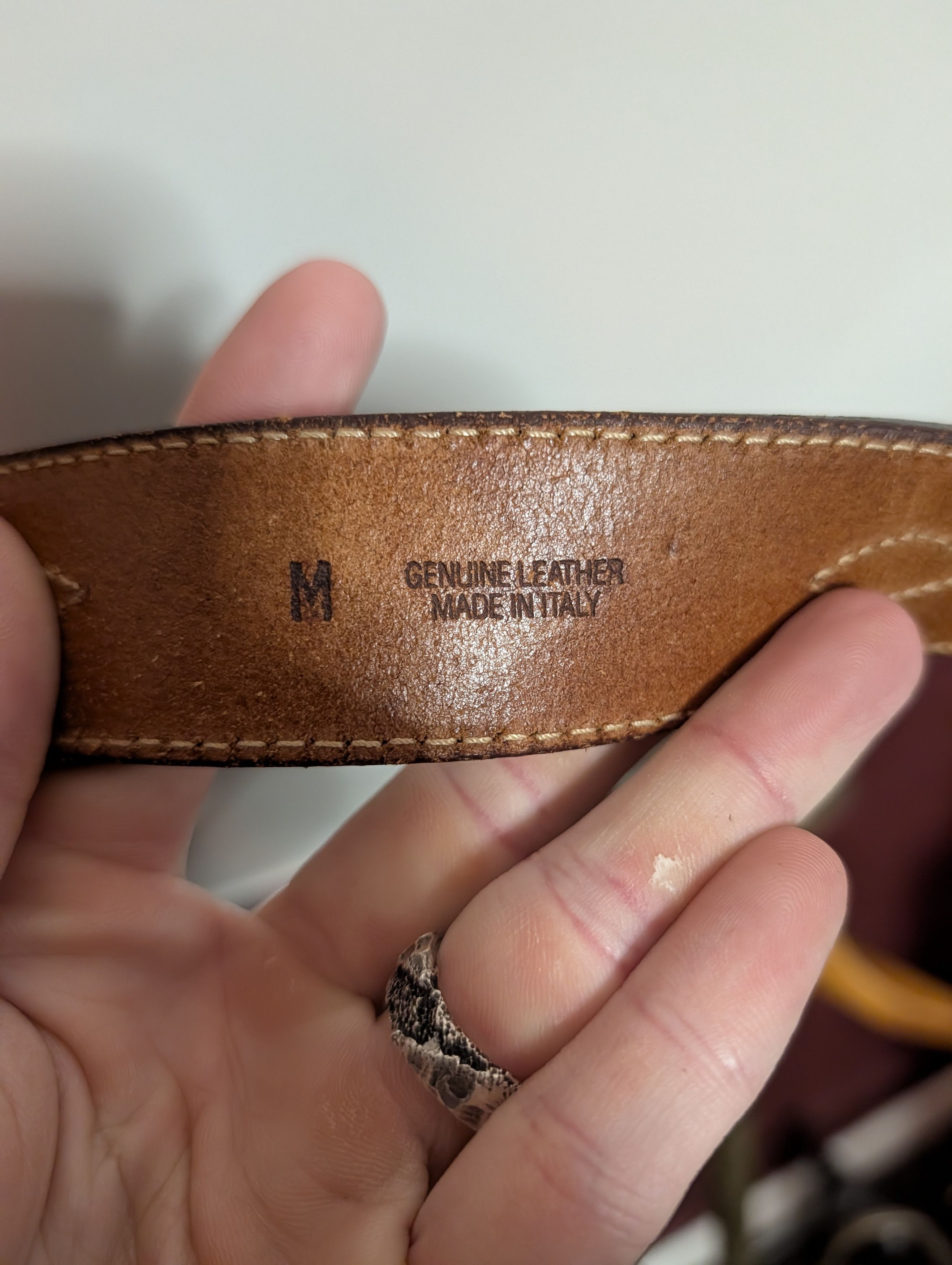 Charter Club JANE JUSTIN vtg Italian western embellished leather belt Size ONE SIZE - 8 Thumbnail
