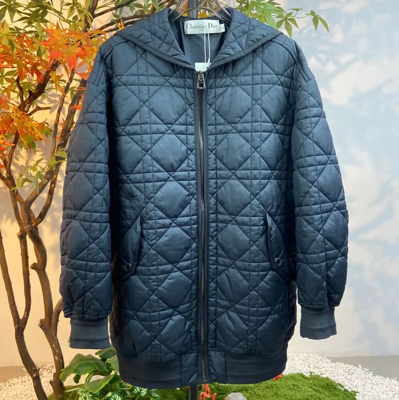 Dior Dior Quilted Black Women's Coat 0089 Size L / US 10 / IT 46 - 1 Thumbnail