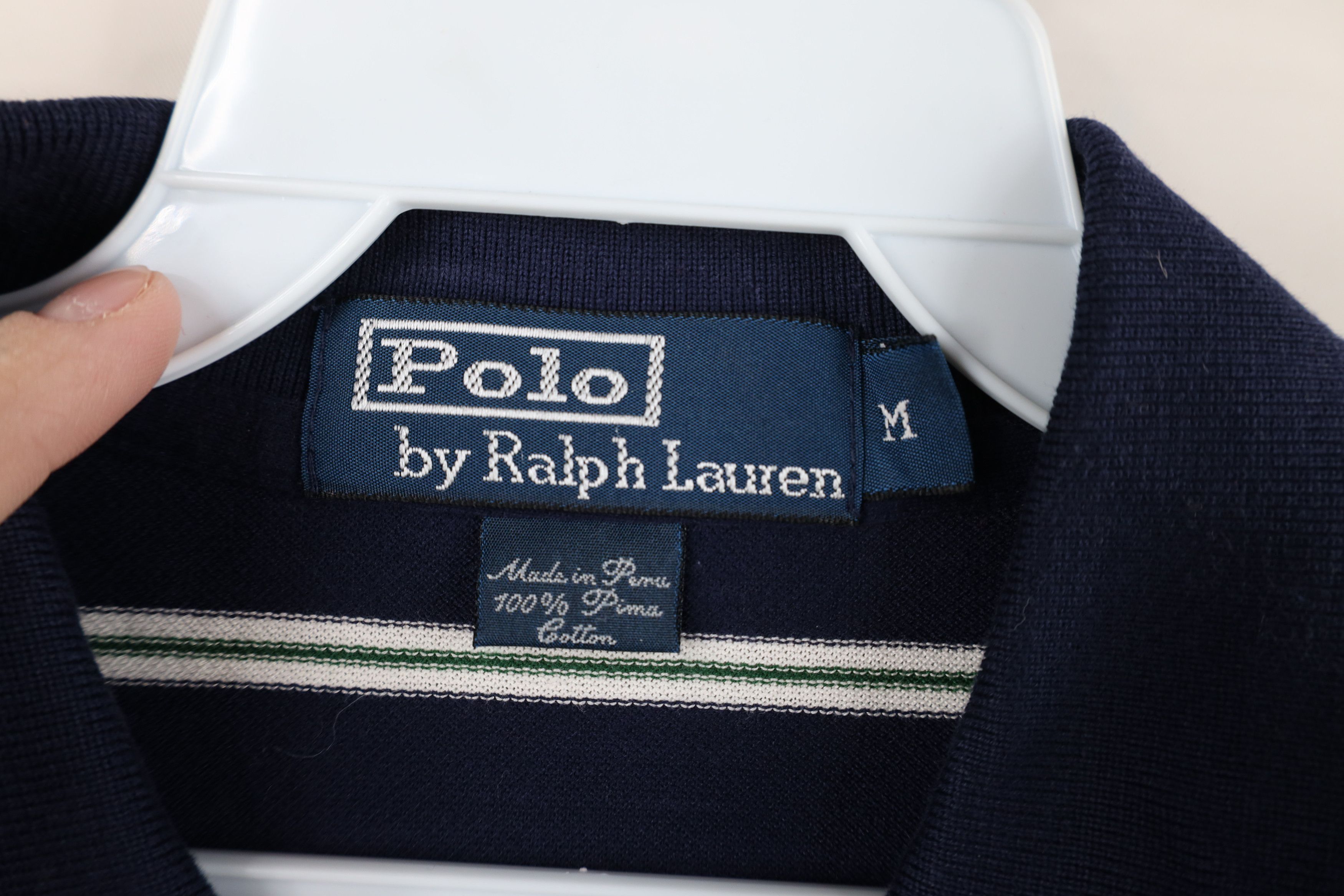 Ralph Lauren Vintage 90s Ralph Lauren Pima Cotton Long Sleeve Rugby Polo Size US M / EU 48-50 / 2 - 8 Thumbnail