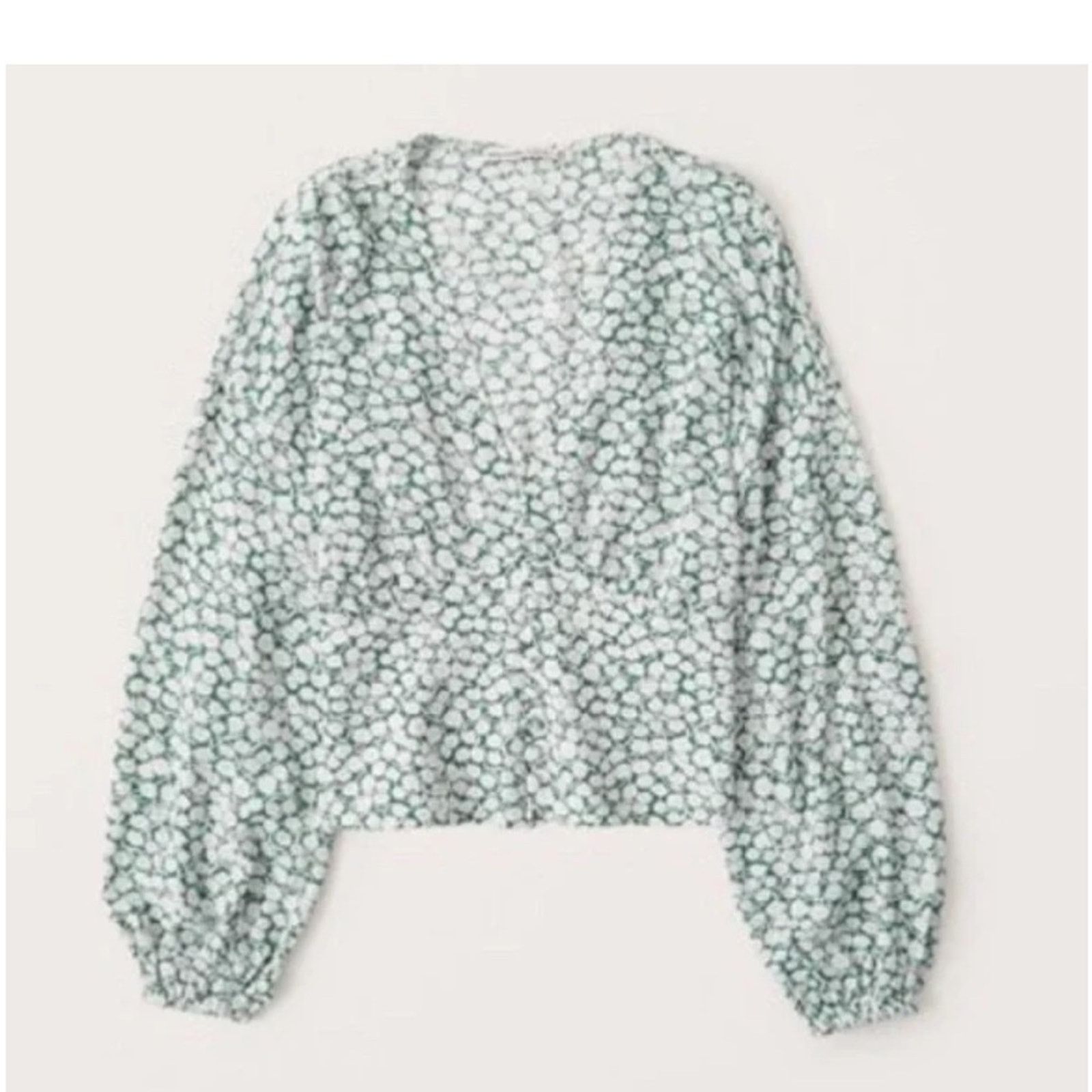 Abercrombie & Fitch Abercrombie & Fitch Green/White Babydoll Floral Blouse, Med Size M / US 6-8 / IT 42-44 - 1 Thumbnail