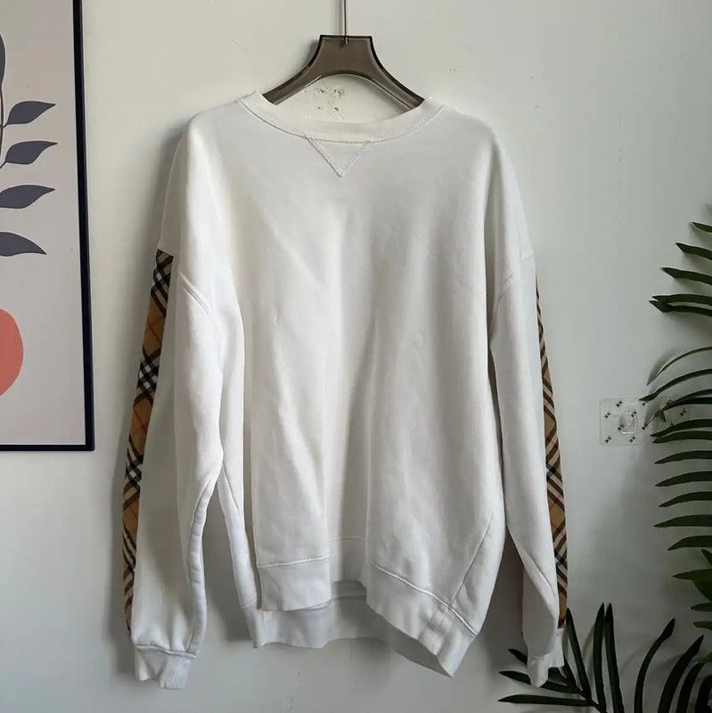 Burberry Burberry White Cotton Women's Sweatshirt Size S / US 4 / IT 40 - 1 Thumbnail