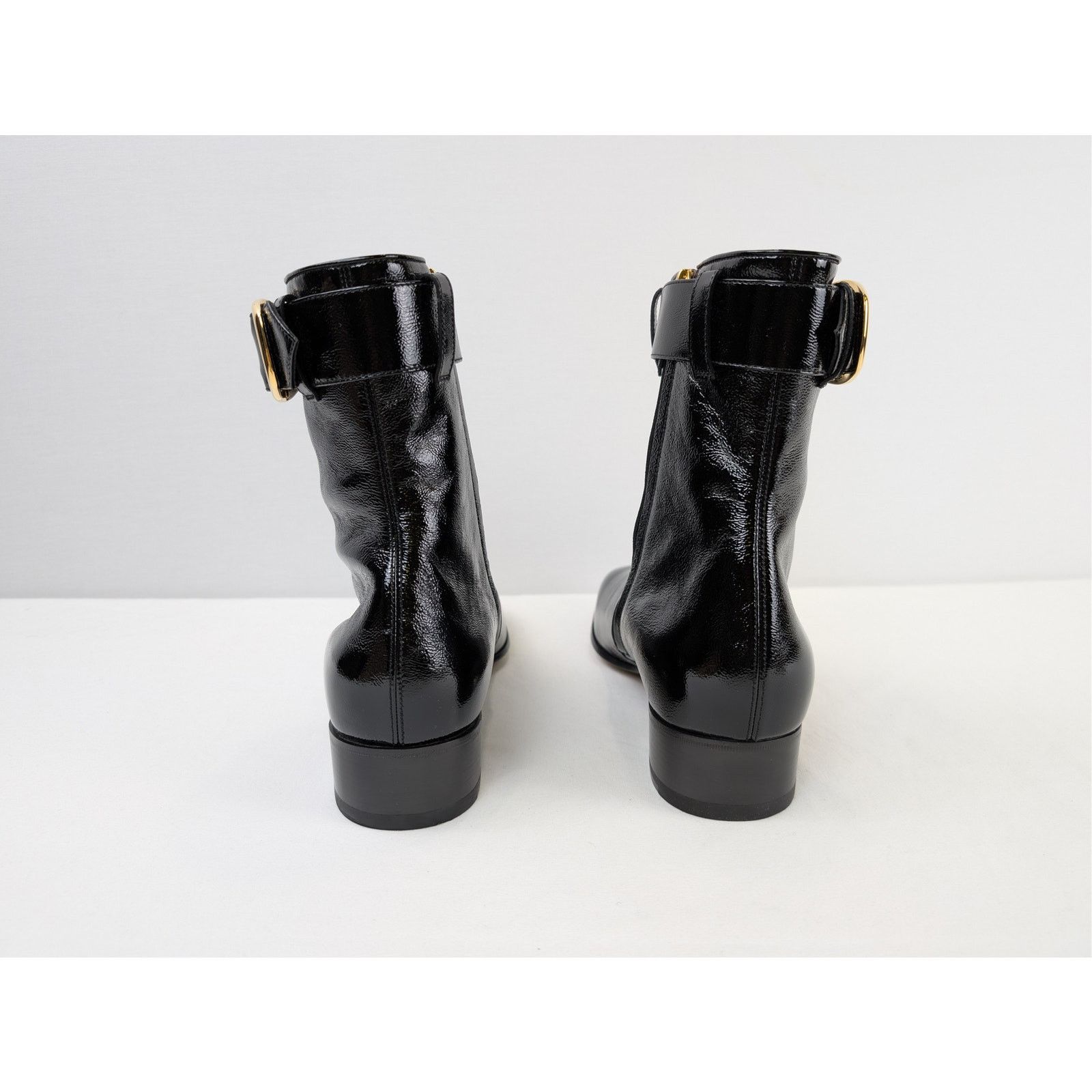 Gucci o1rshd1 Vernice Naplack Boots in Nero Size US 12.5 / EU 45-46 - 12 Thumbnail