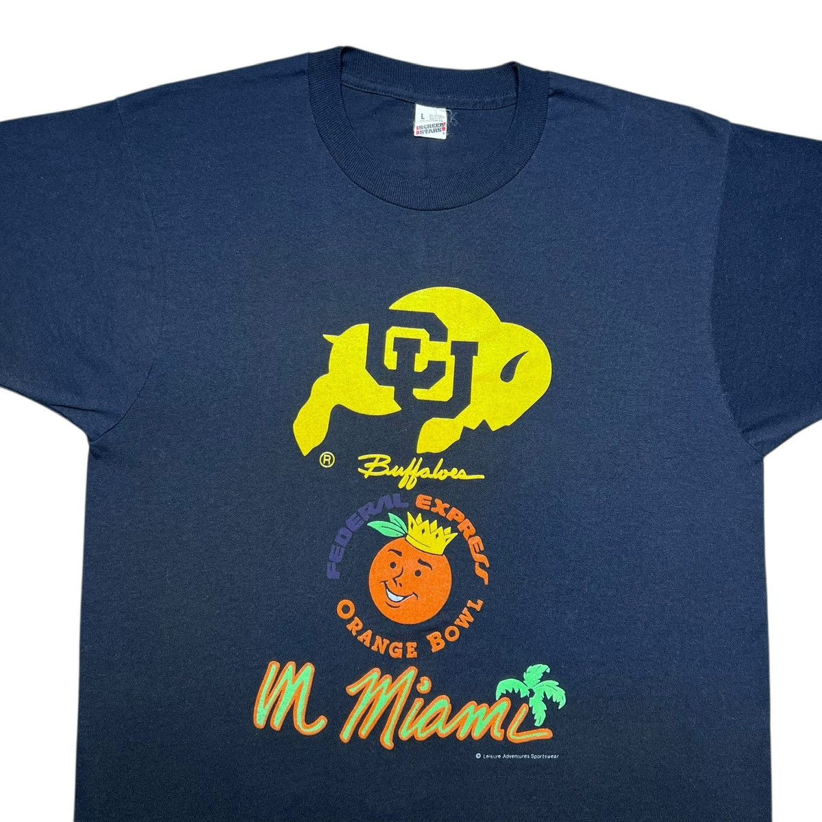 NCAA 1990s NCAA Colorado Buffaloes In Miami Orange Bowl T-Shirt Size US L / EU 52-54 / 3 - 4 Thumbnail