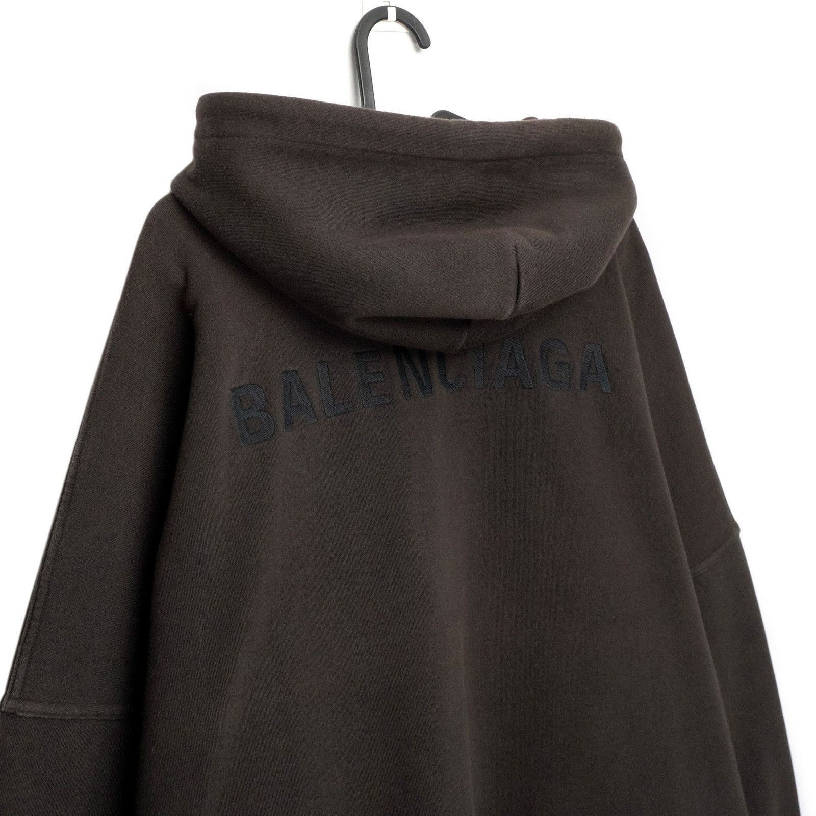 Balenciaga Universal Flow Back Logo Brown Sweatshirt Hoodie
