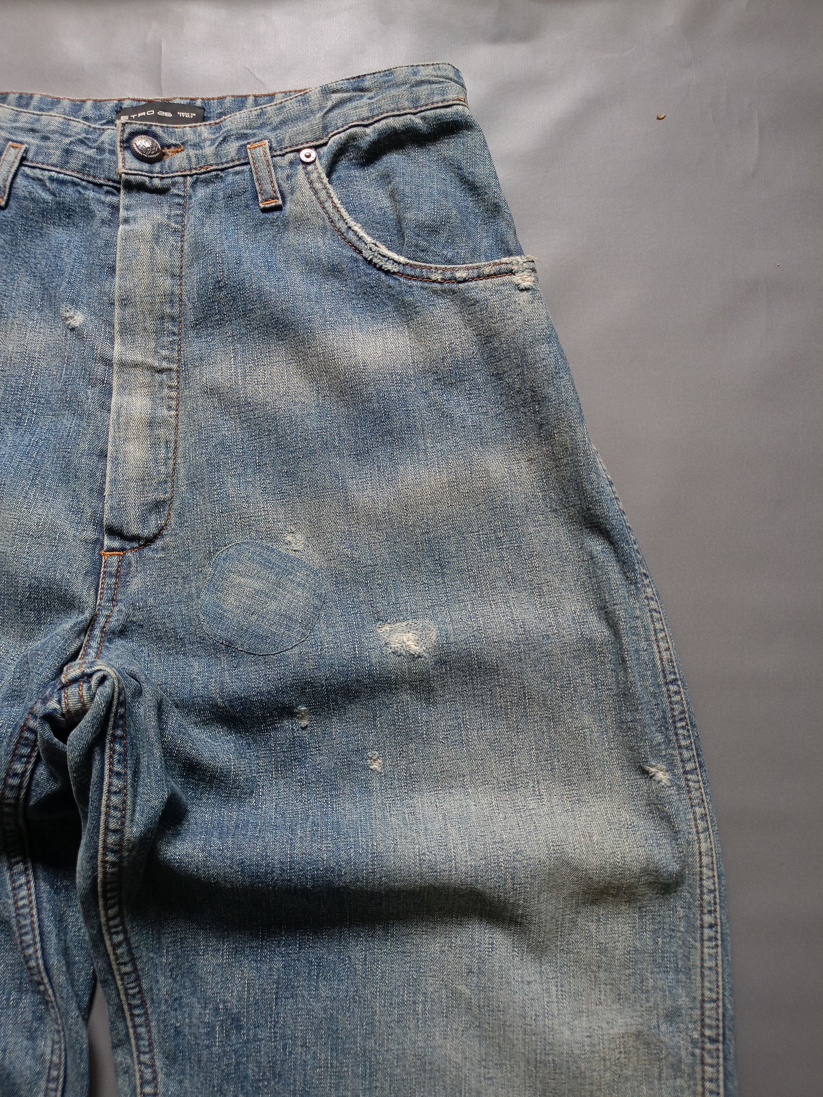Etro Etro Distressed Baggy Denim Pants Size 28" / US 6 / IT 42 - 3 Thumbnail
