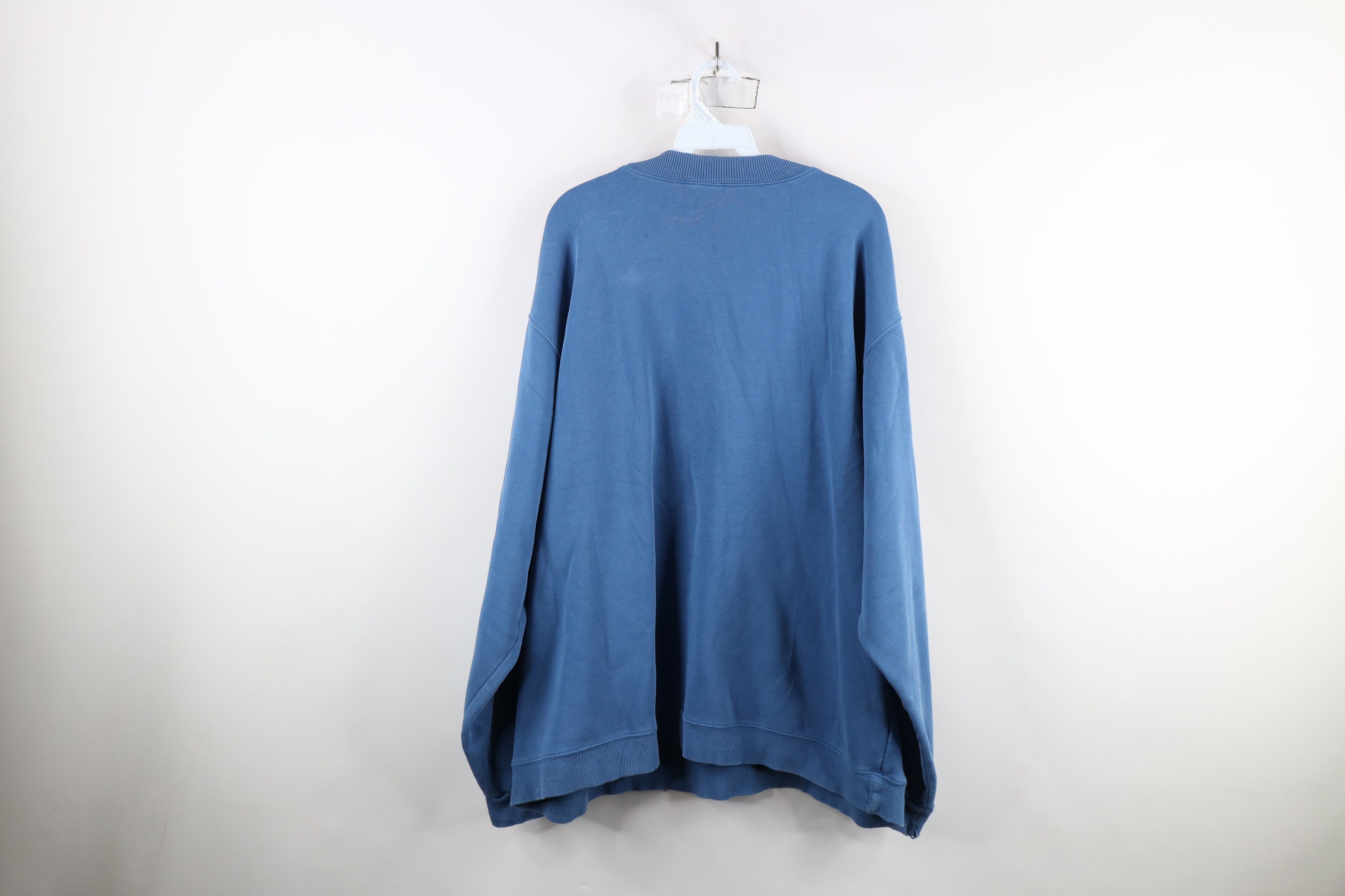 Adidas × Vintage Vintage 90s Adidas Spell Out Crewneck Sweatshirt Blue Size US XXL / EU 58 / 5 - 12 Thumbnail