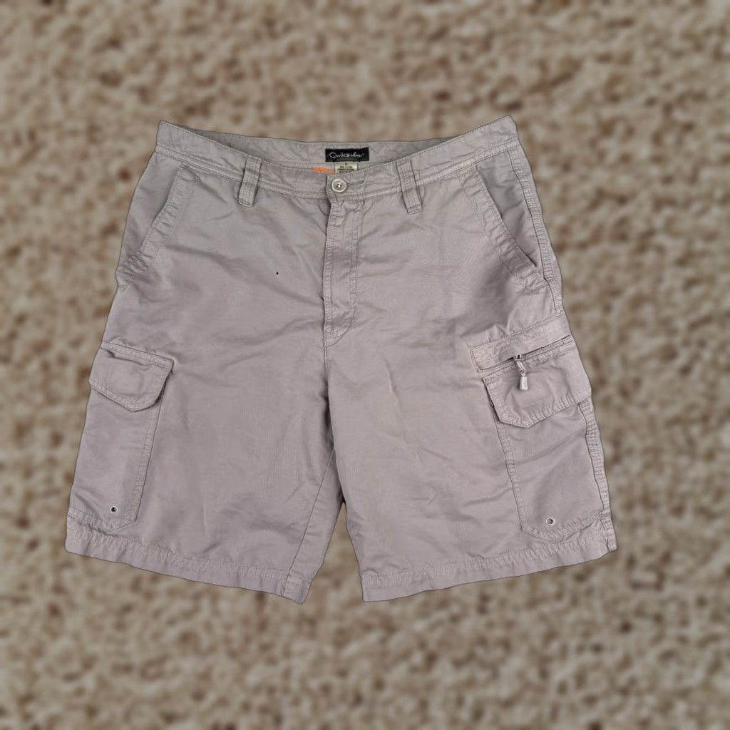 Quiksilver Quiksilver Shorts Adult 32 Gray Cargo Ripstop Zipper Pockets Beach Skate Mens Size US 32 / EU 48 - 1 Thumbnail