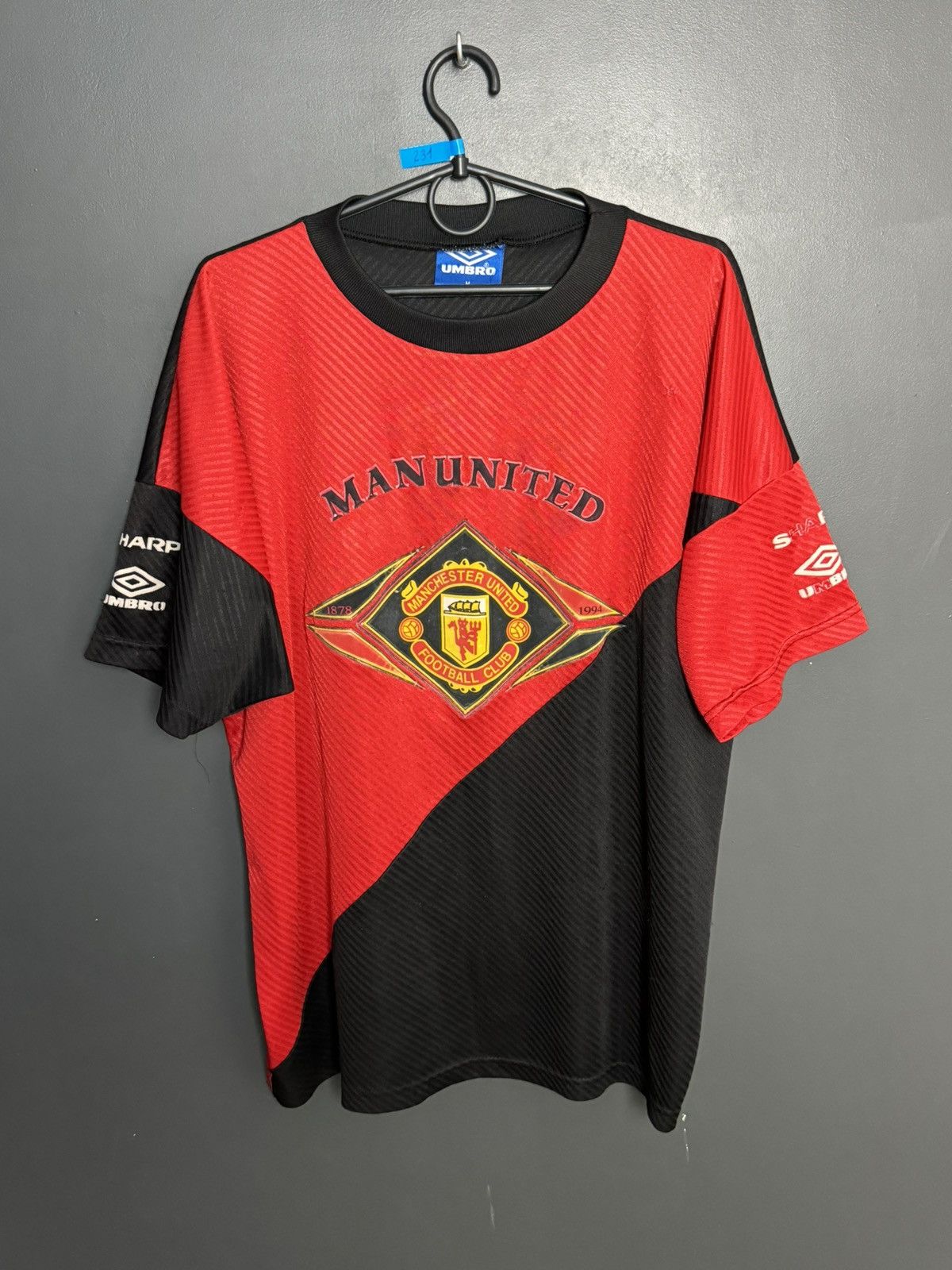 Umbro Vintage Manchester United Training Football Jersey T-Shirt Size US M / EU 48-50 / 2 - 1 Thumbnail