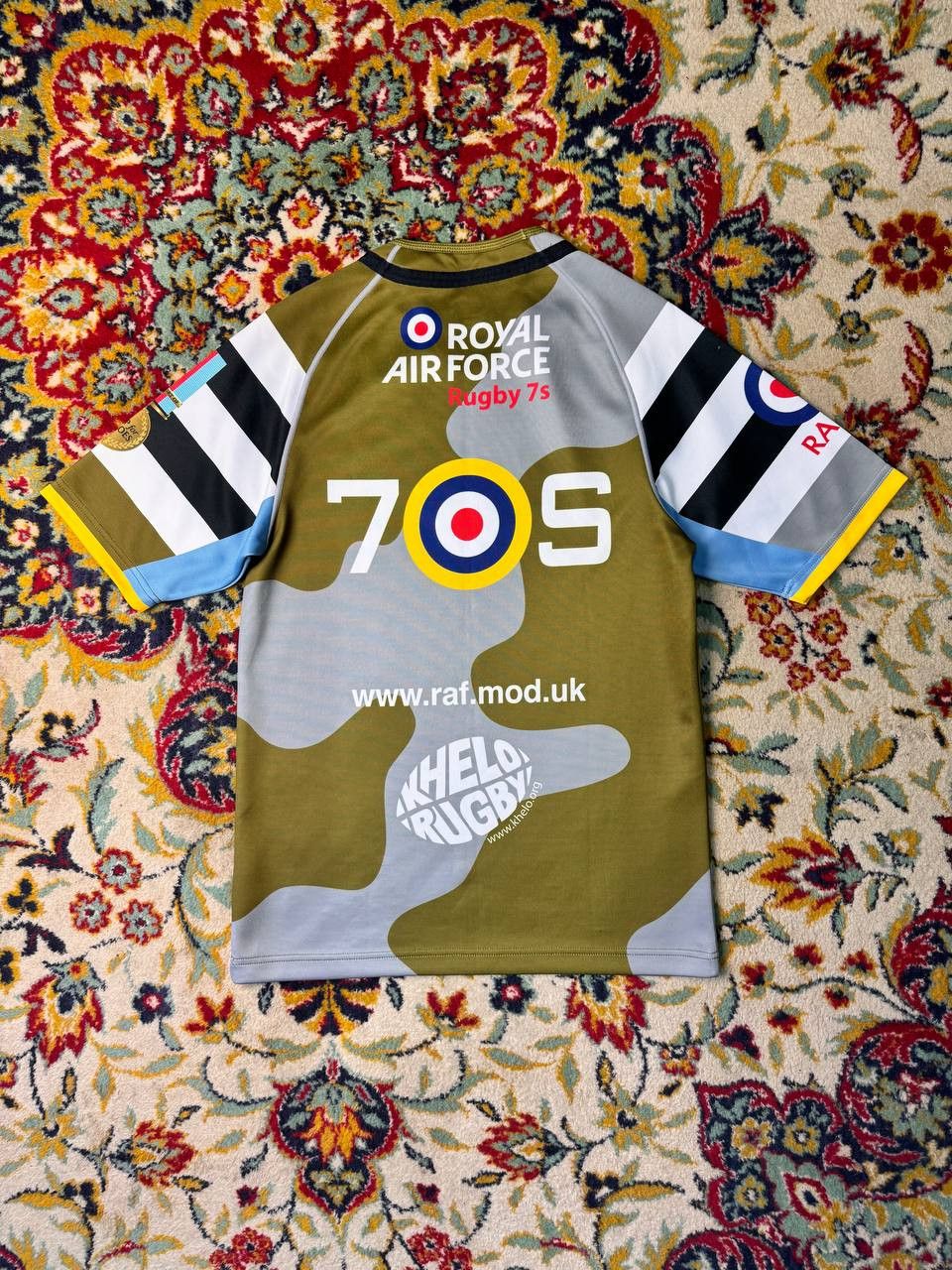 Vintage Cantebury Royal Air Force Camouflage Rugby RAF SEVENS shirt Size US S / EU 44-46 / 1 - 2 Thumbnail