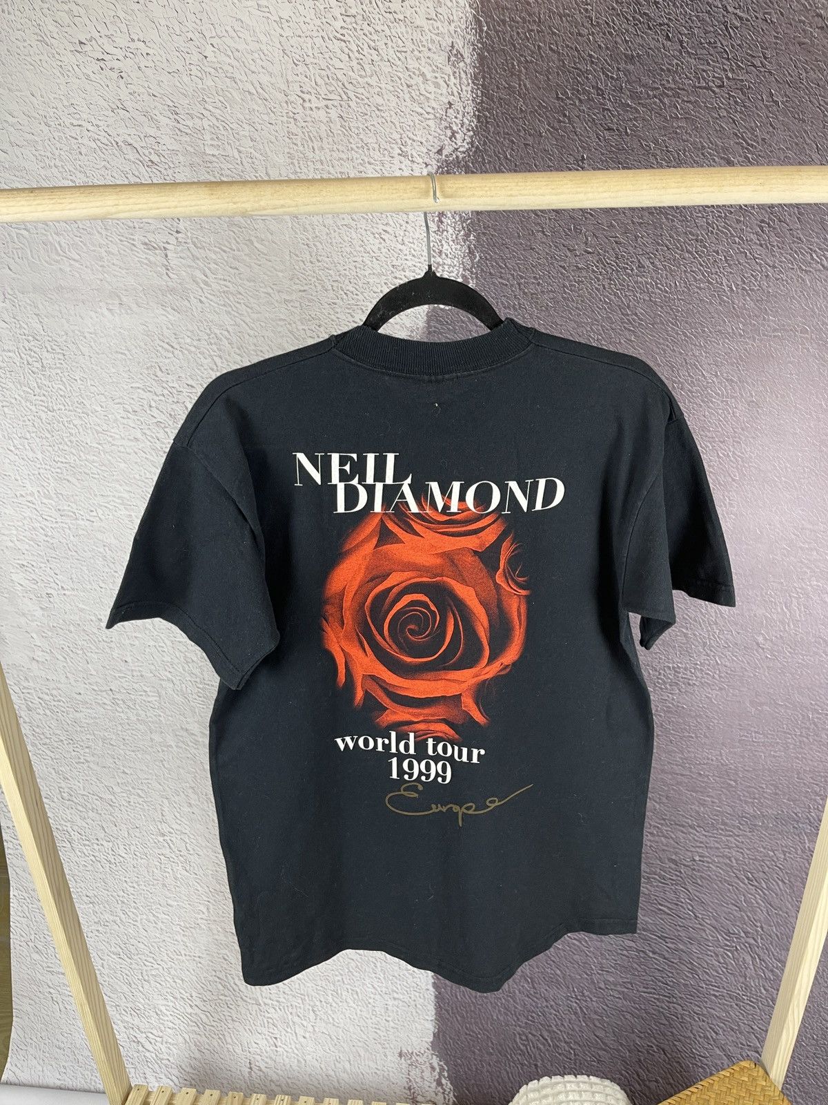Band Tees × Vintage 90s vintage Neil Diamond 1999 World Tour Europe band tee Size US M / EU 48-50 / 2 - 2 Thumbnail