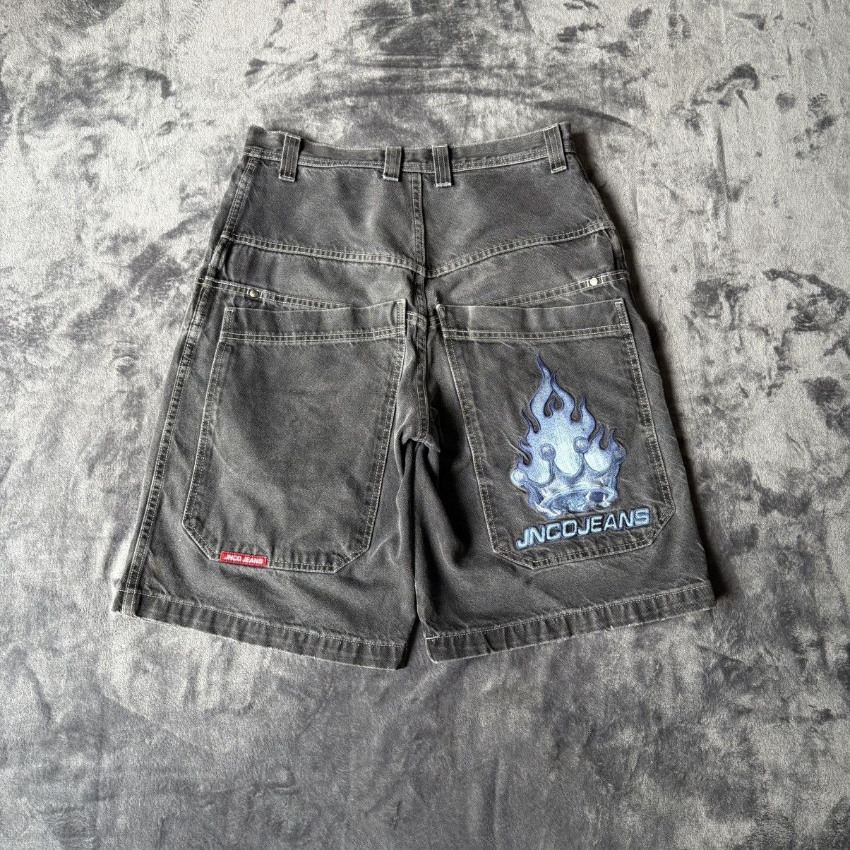 JNCO BURNING BLUE CROWN JNCO JORT Size US 32 / EU 48 - 1 Thumbnail