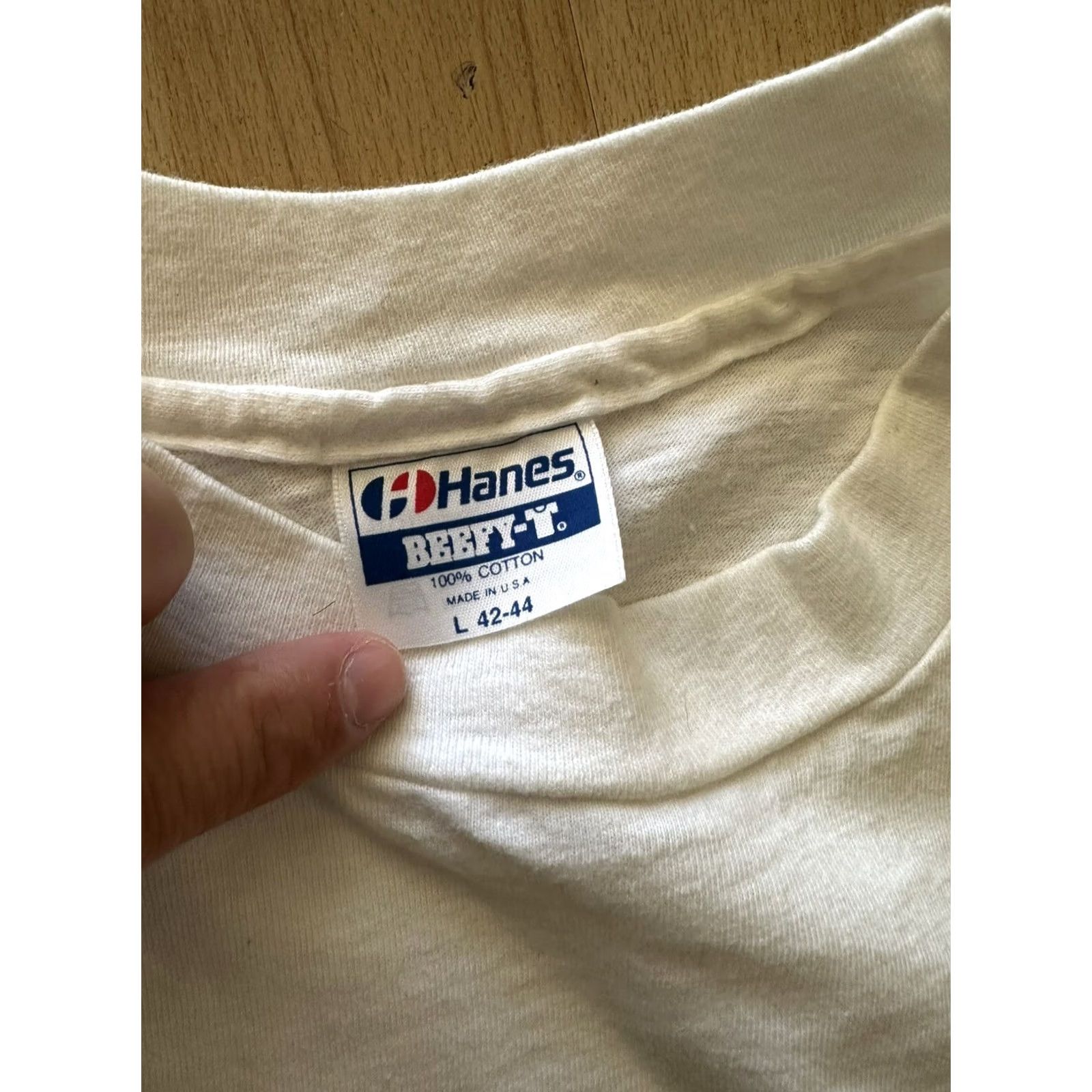 Hanes VINTAGE Hanes Eastern Airlines “Our Airline” Short Sleeve Cotton Graphic Tee L White Mens 1980s Size US L / EU 52-54 / 3 - 4 Thumbnail