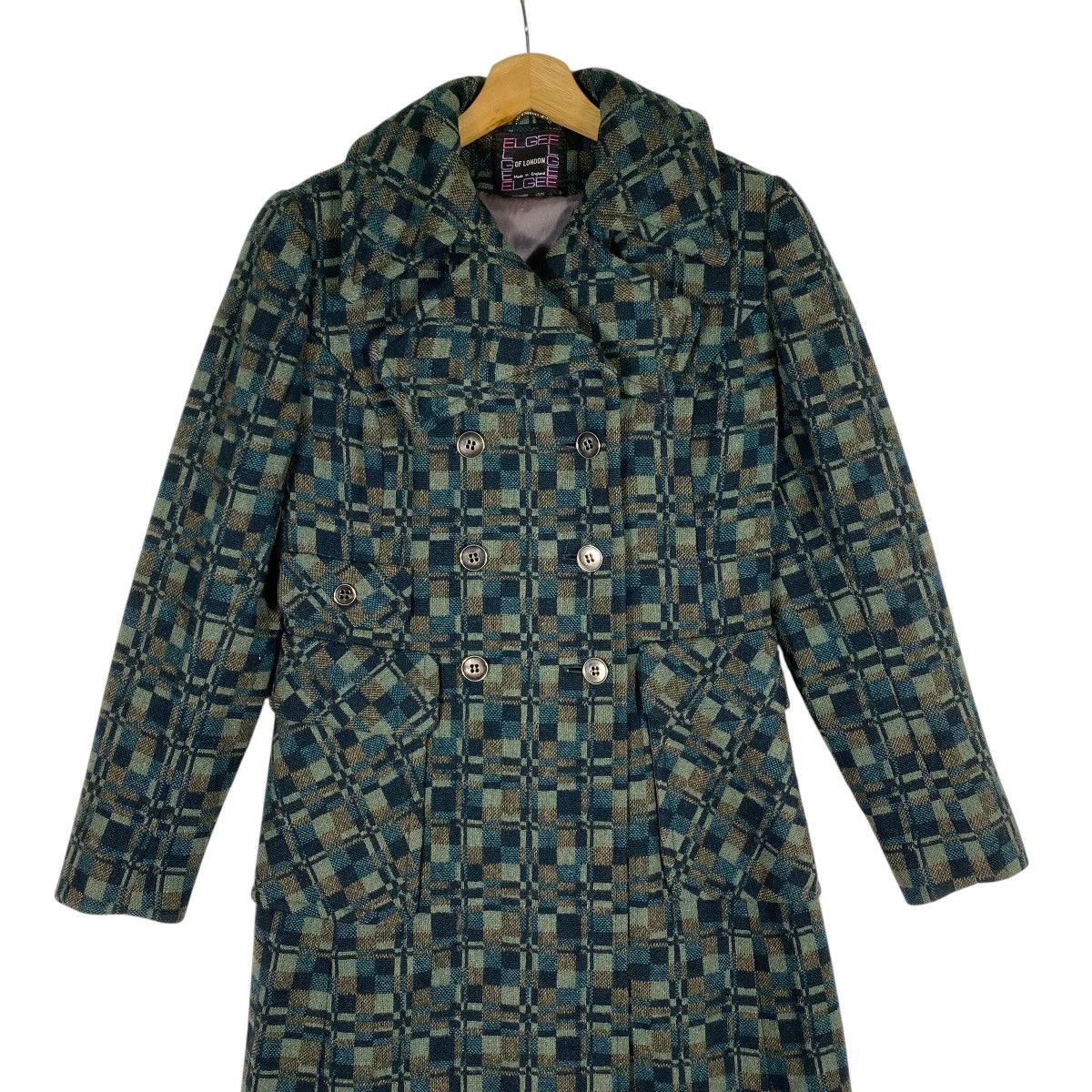 Other Vintage 60s Elgee Of London Wool Long Button Jacket Size M / US 6-8 / IT 42-44 - 4 Thumbnail