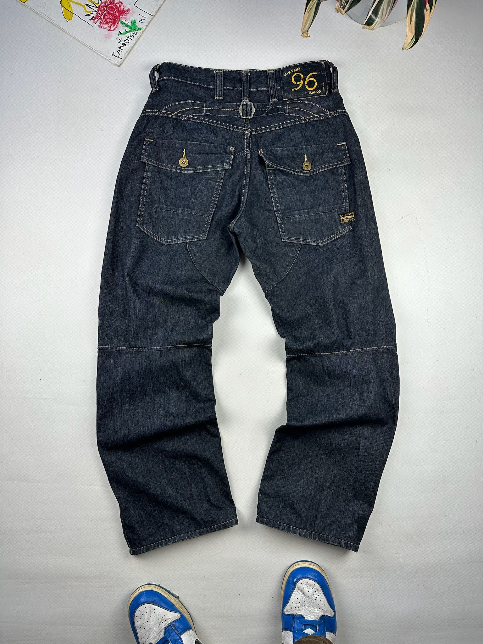 Vintage Japanese G Star Raw Buckle Back Loose Jeans