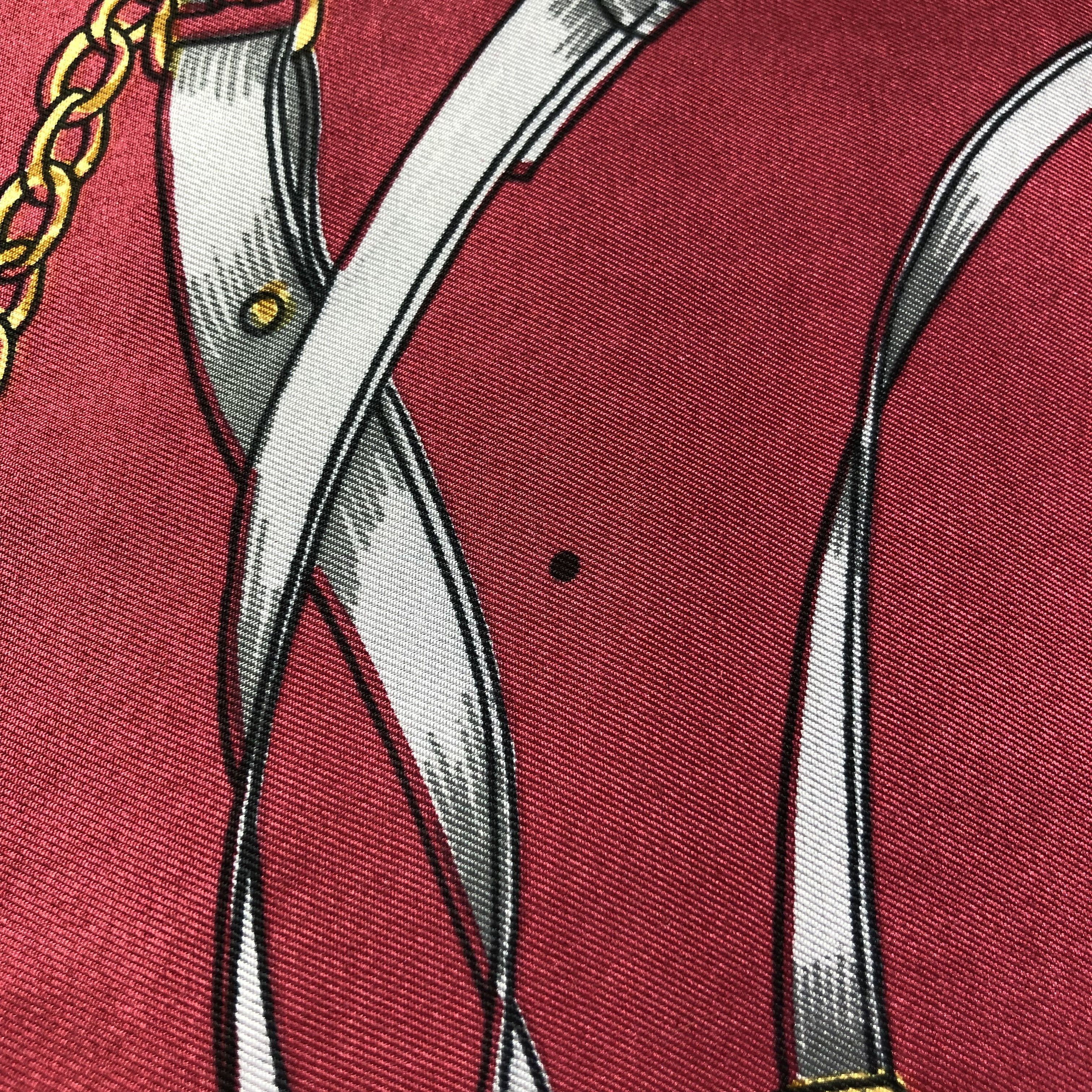 Japanese Brand Vintage Luxury Horse Saddle Silk Scarf M628 Size ONE SIZE - 7 Thumbnail