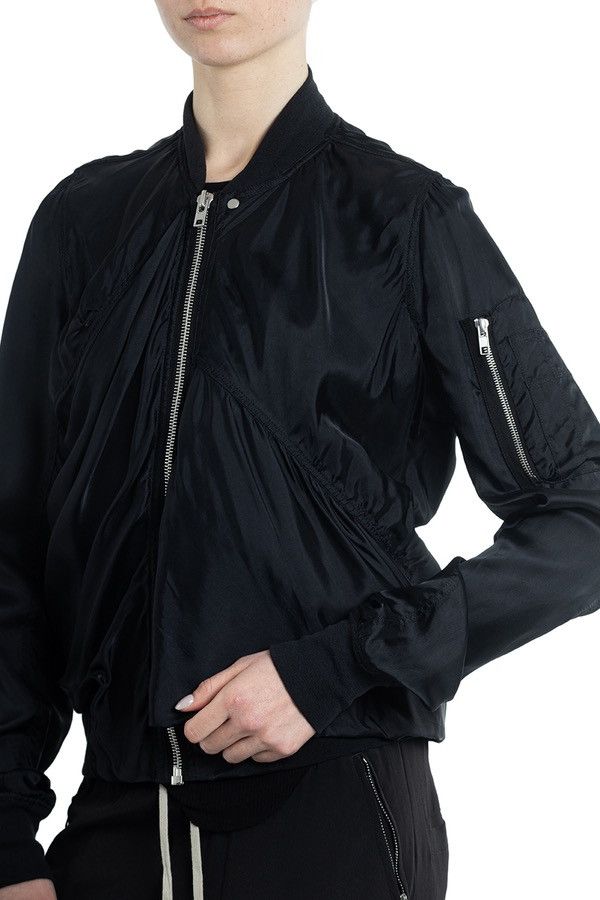 Rick Owens Last Rick Owens Ripple Flight Draped Bomber Black Jacket Size XS / US 0-2 / IT 36-38 - 6 Thumbnail