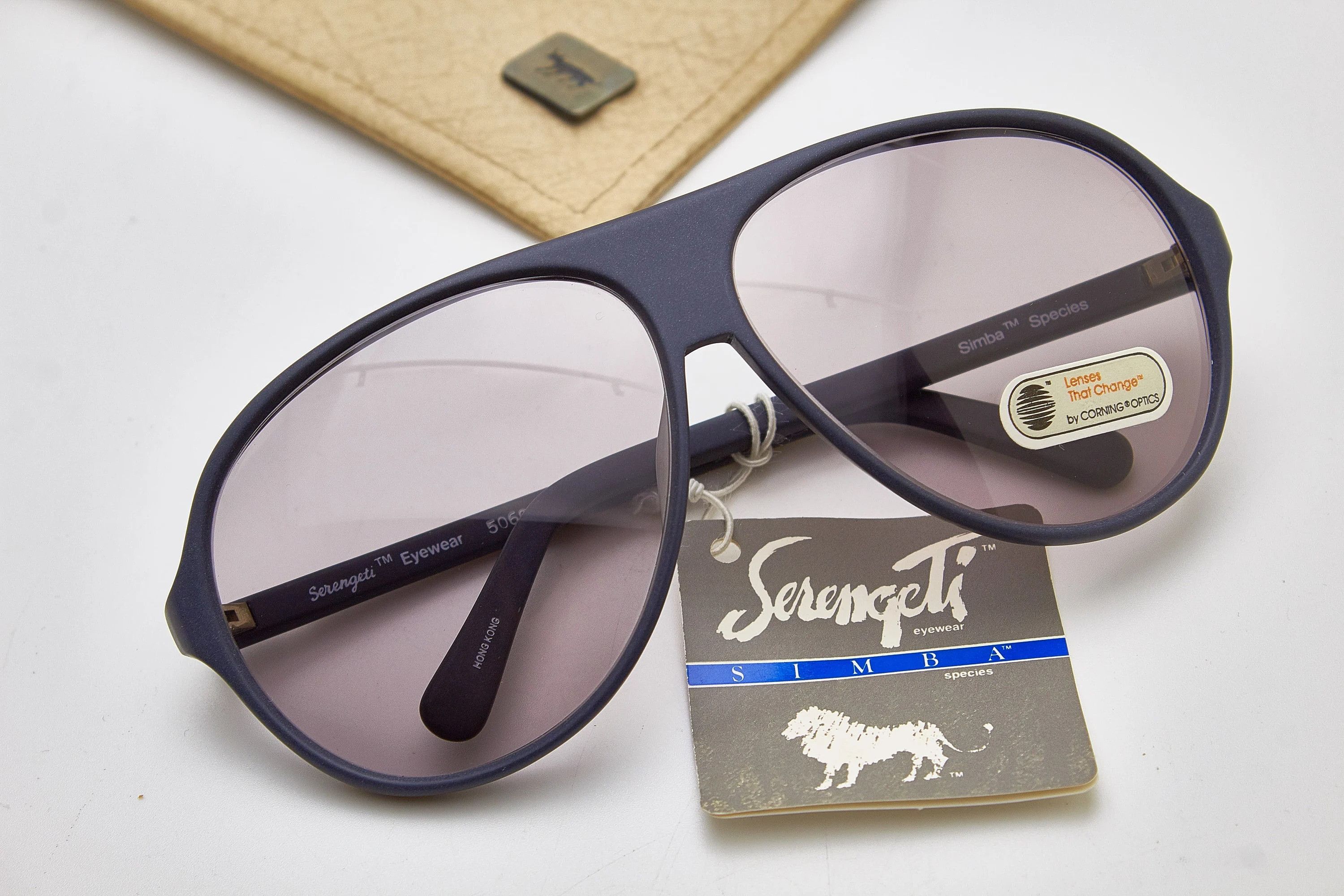SERENGETI quiet luxury 80s oversized blue shell specs
