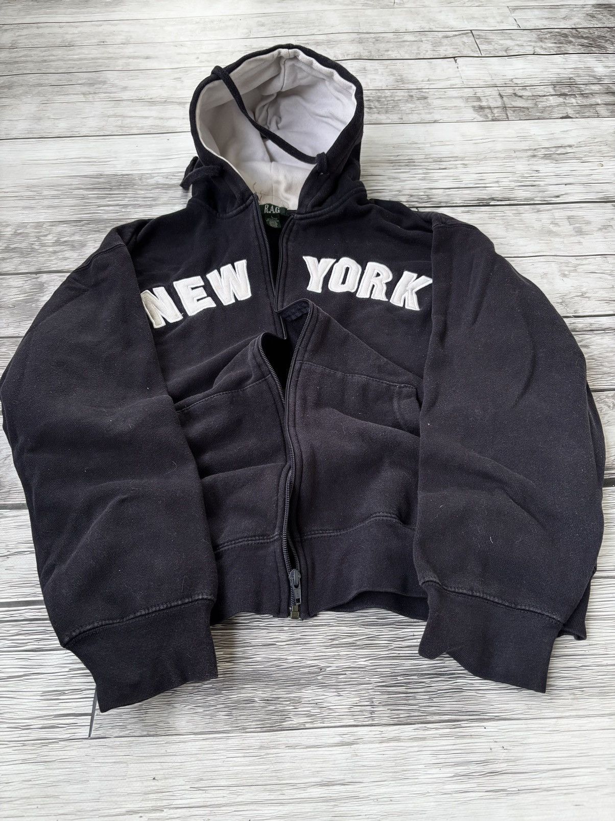 Hysteric Glamour CRAZY VTG RAF SIMONS ERD STYLE NEW YORK BIG LOGO ZIP HOODIE Size US M / EU 48-50 / 2 - 2 Thumbnail