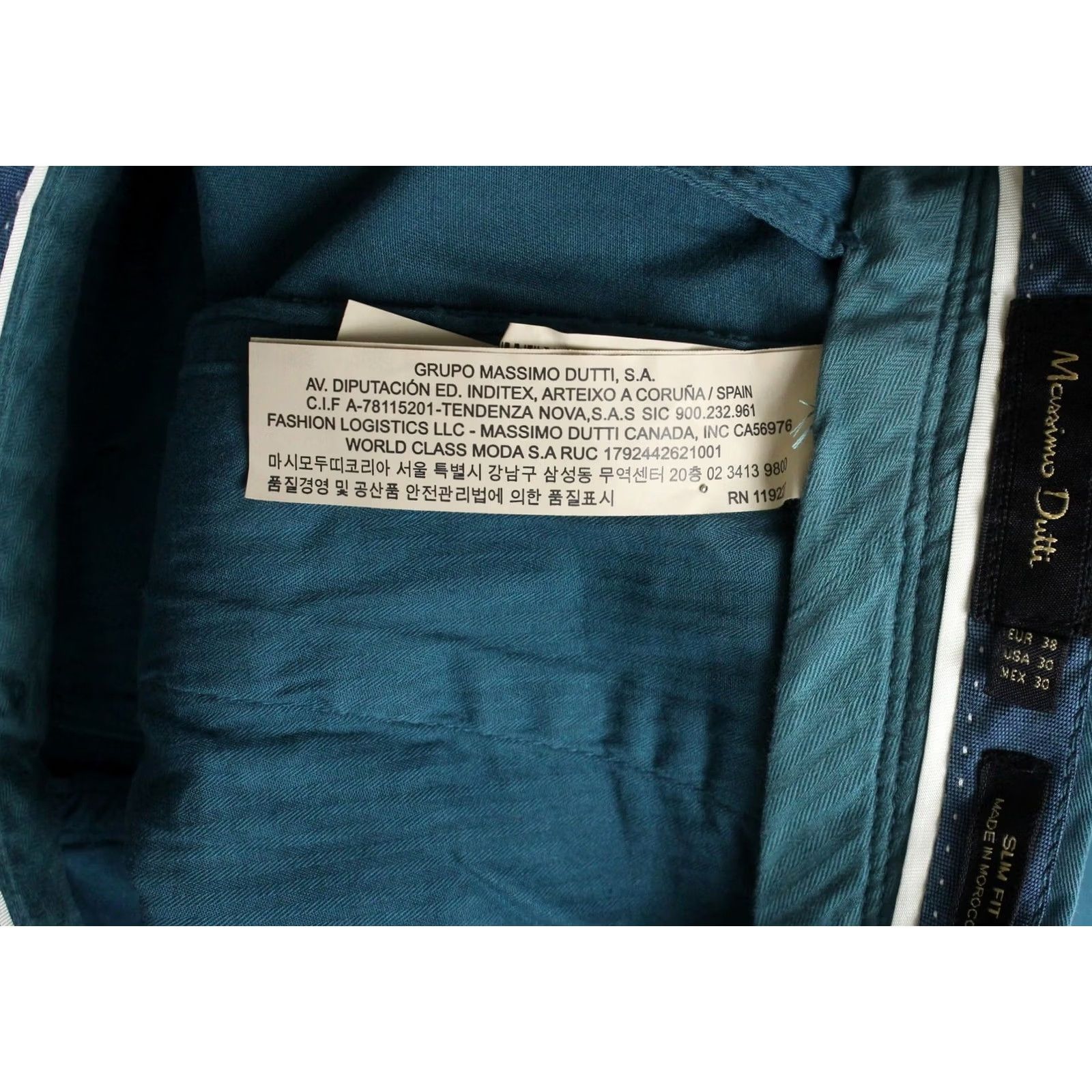 Massimo Dutti Massimo Dutti Trousers Men's US 30 Chino Slim Fit Zip Fly Blue Size US 30 / EU 46 - 7 Thumbnail