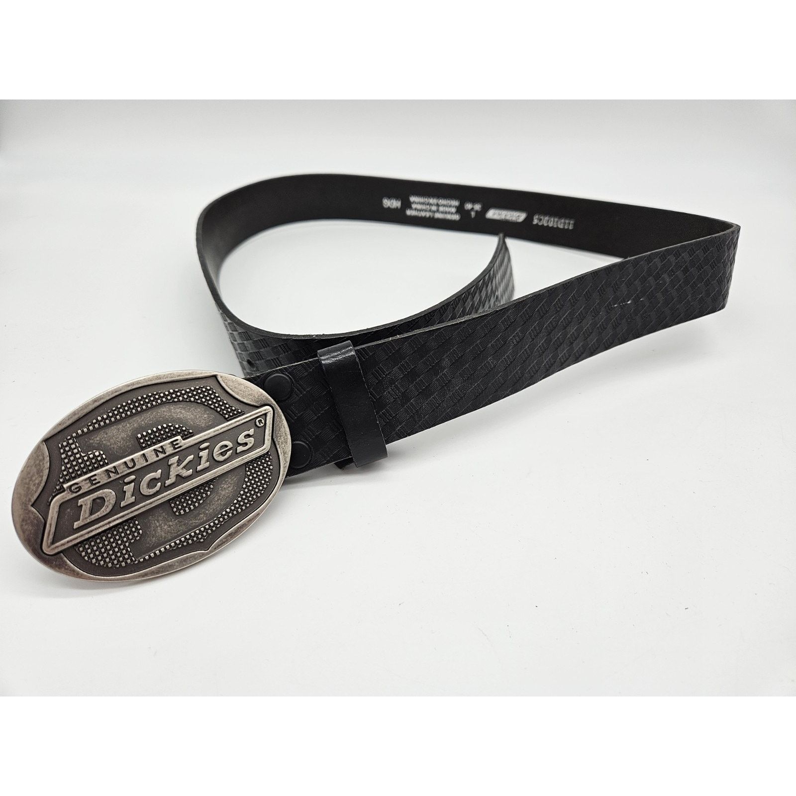 Dickies Dickies Men's Black Leather Work Belt L 38-40 Buckle Size 38 - 3 Thumbnail