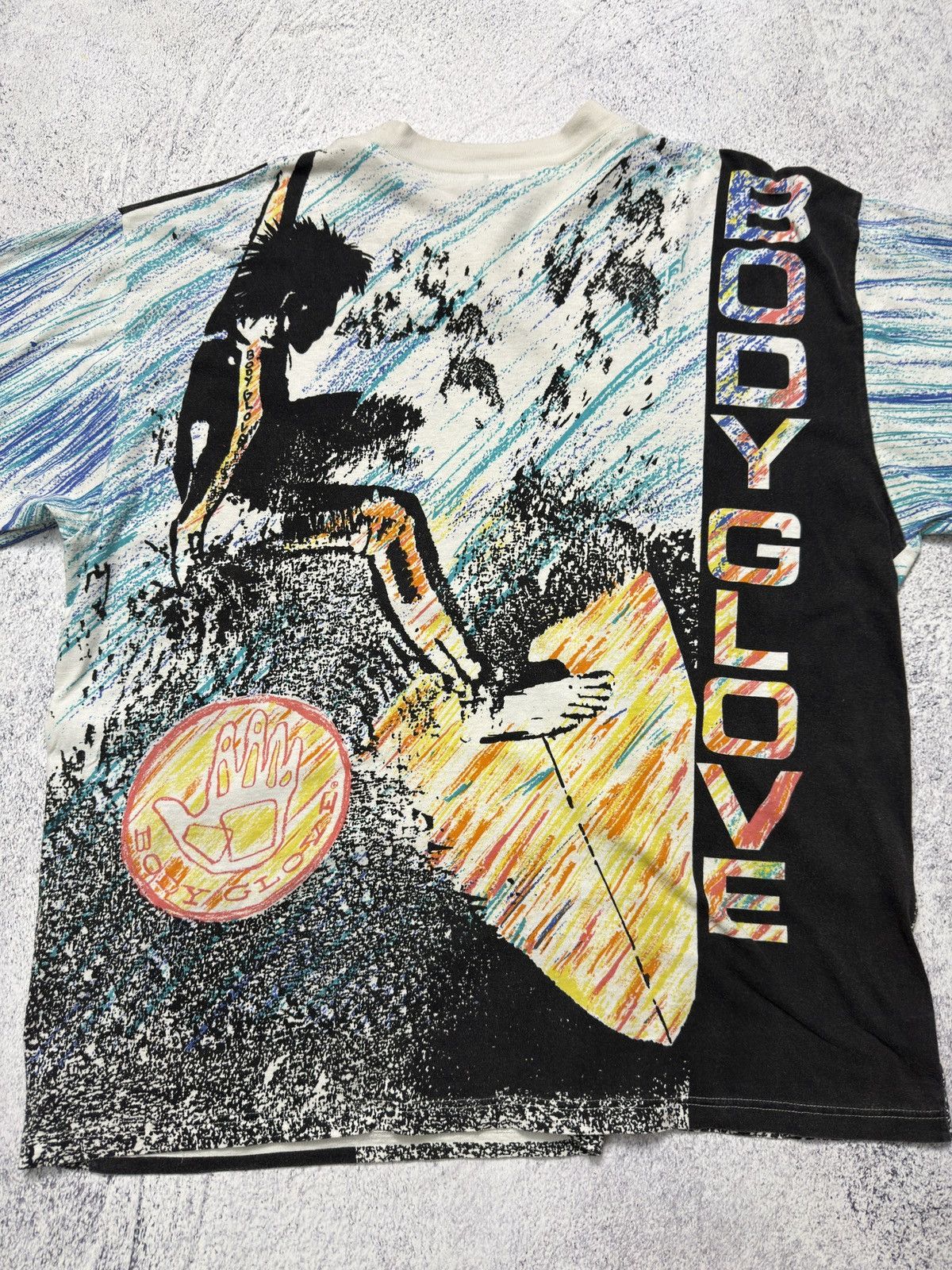 Body Glove VTG 1989 Body Glove All Over Print Single Stitch Surfing Tee Size US L / EU 52-54 / 3 - 12 Thumbnail