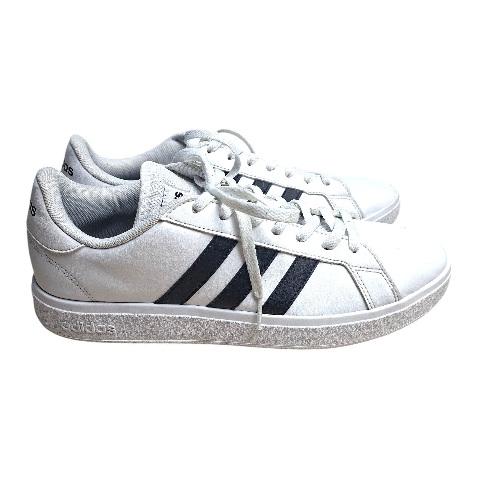 Adidas Adidas Grand Court Base 2.0 Sneakers White Black Leather Size US 11 / EU 44 - 6 Thumbnail