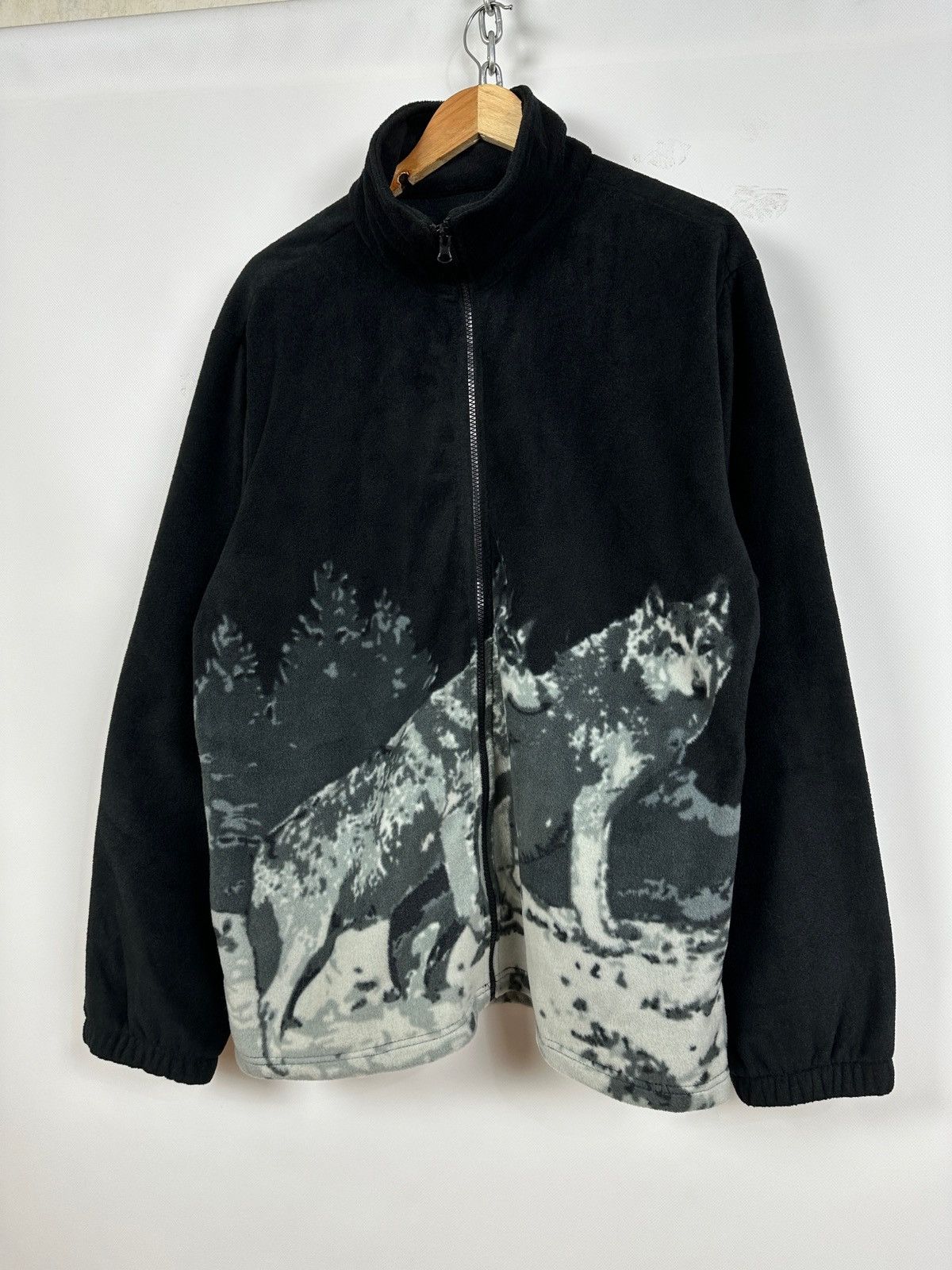 Native Vintage Wolfs Fluffy Fleece All Over Print Jacket Size US XL / EU 56 / 4 - 1 Thumbnail